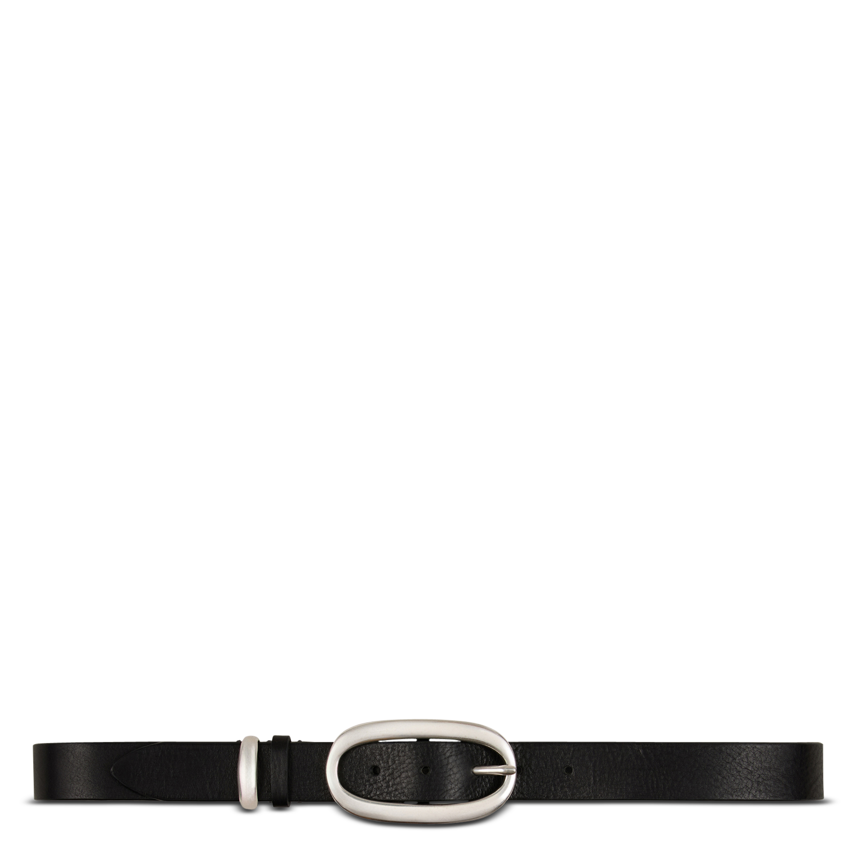 Ceinture à boucle en cuir bastian  Noir