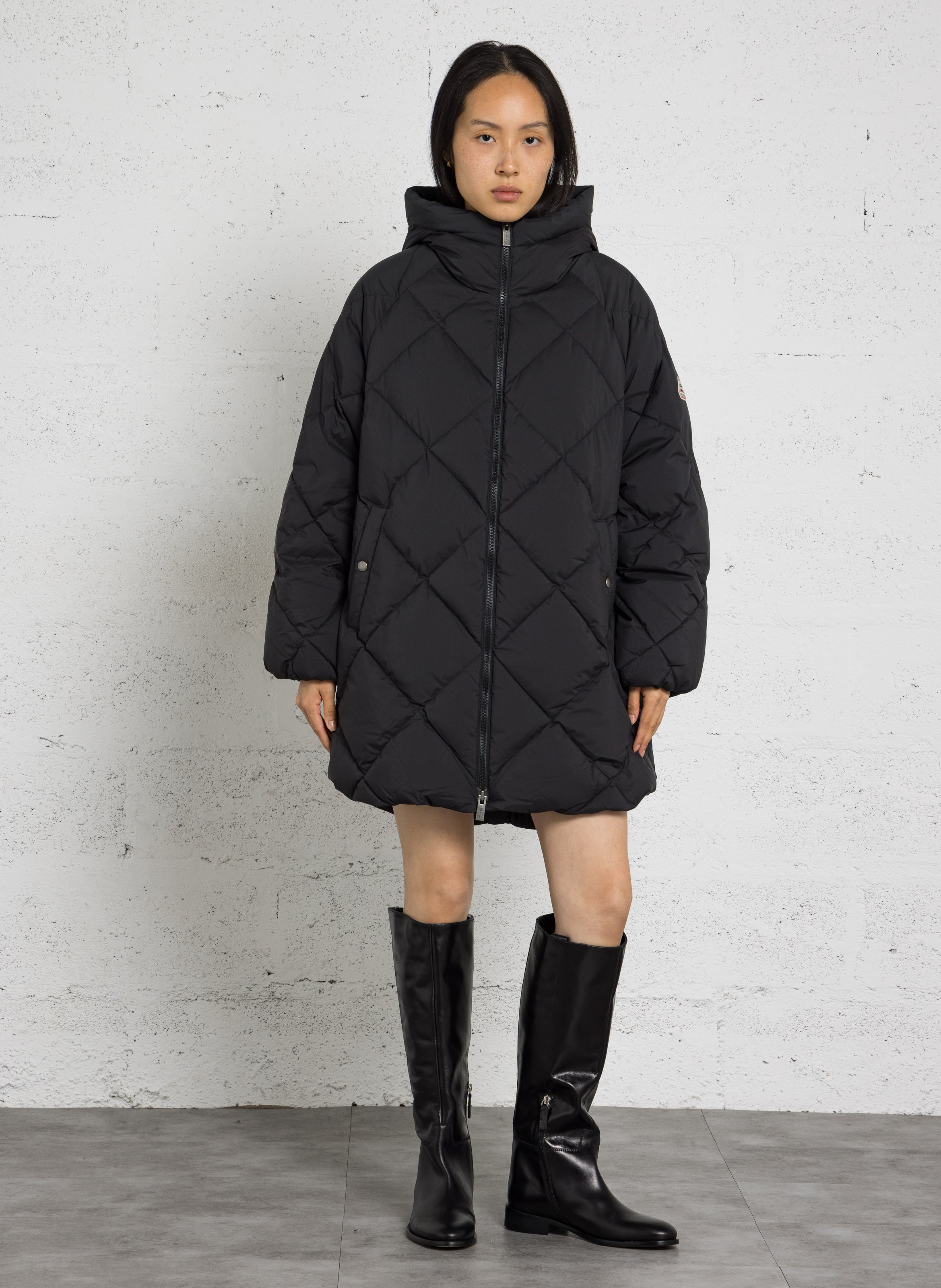 Gewatteerde parka met capuchon Adele. PYRENEX Zwart