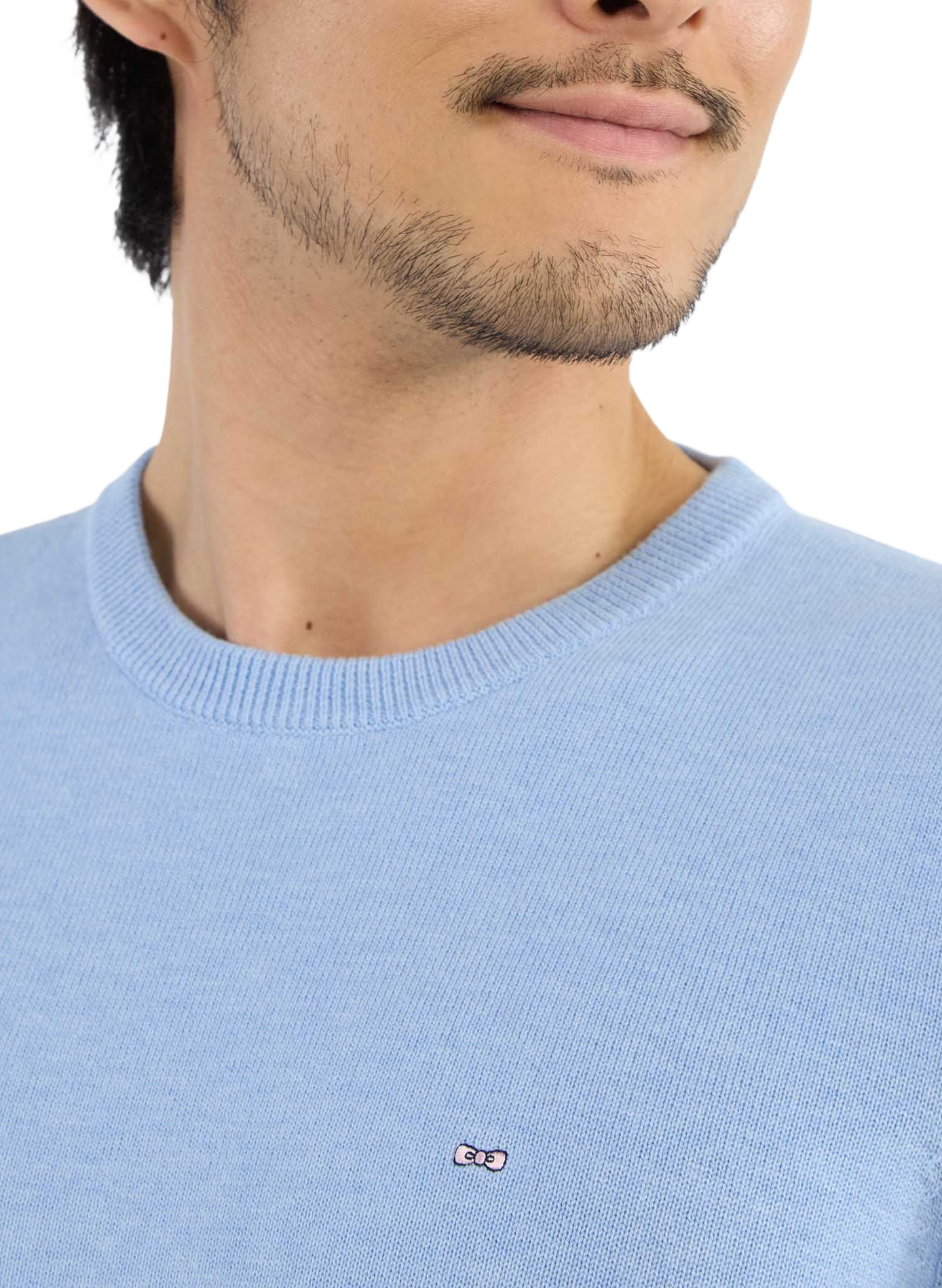 Gerade geschnittenes Modell mit Logo aus Wolle und Baumwolle EDEN PARK Weiss