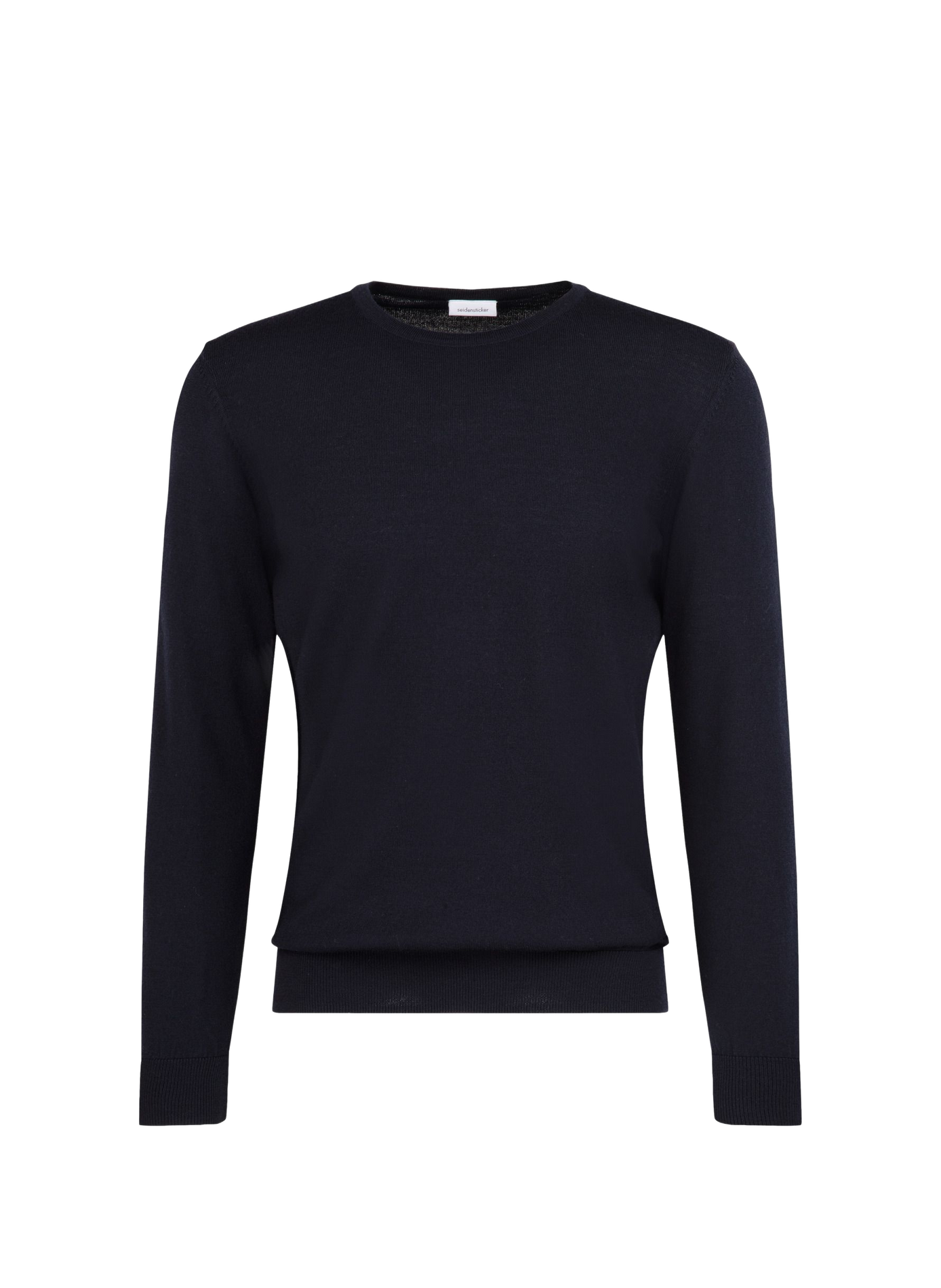 Gerader Rundhalsausschnitt-Pullover aus Wolle SEIDENSTICKER Blau