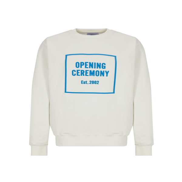 Opening Ceremony 3d Box Logo Relaxed Sweatshirt In White