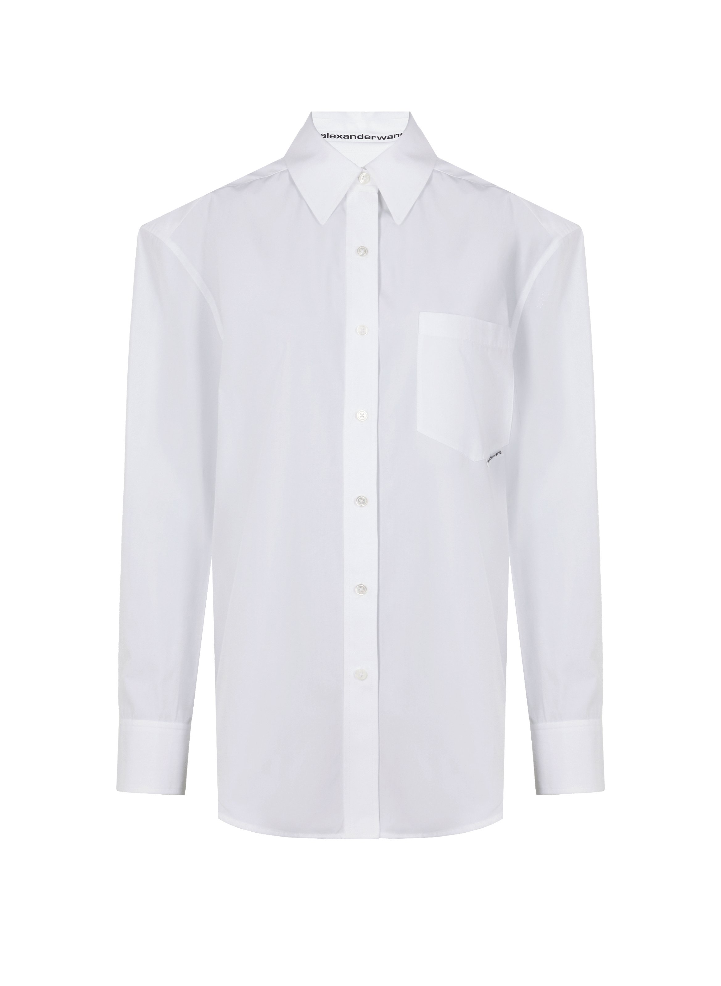 Chemise droite en popeline de coton