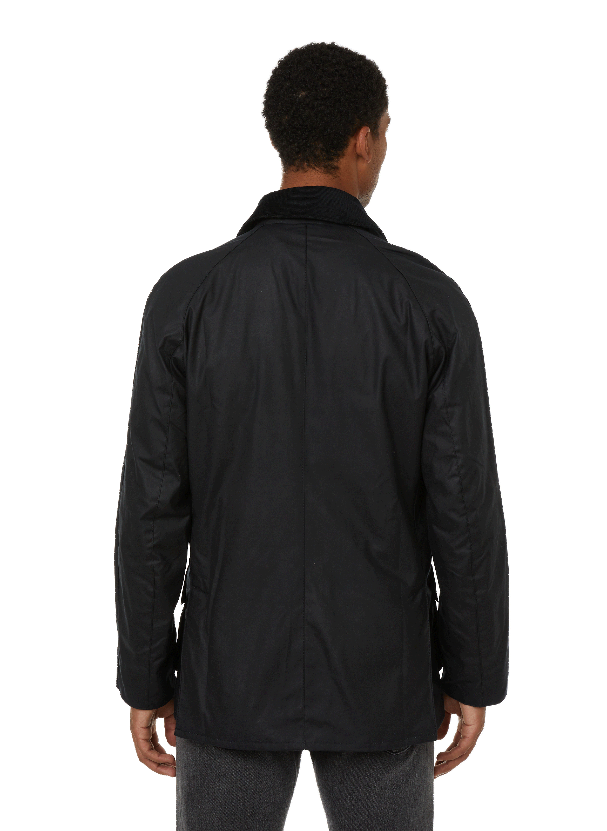 Fitted cotton jacket BARBOUR Blue