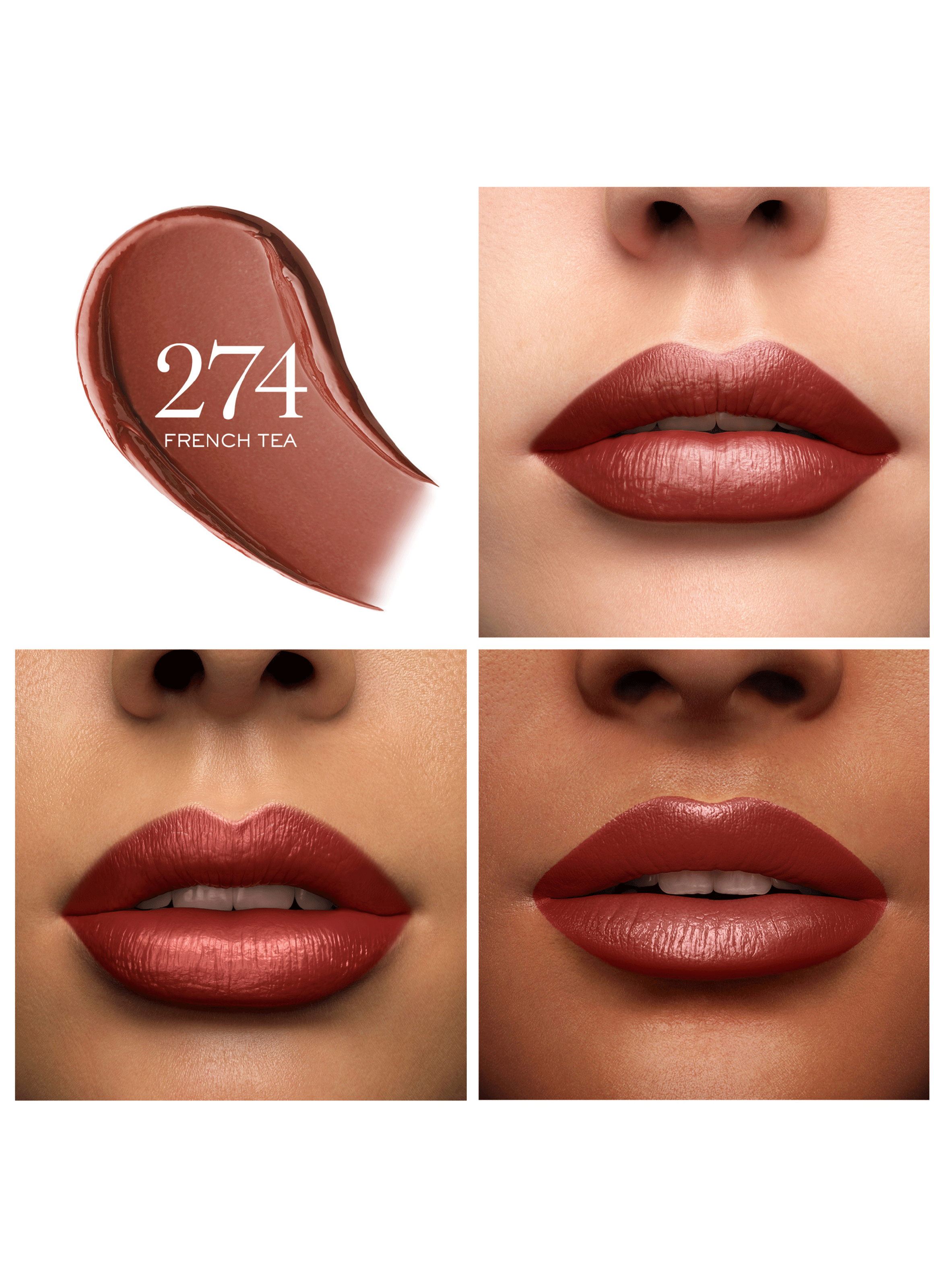 L?Absolu Rouge Cream satin lipstick - Long-lasting hydration and comfort 274 french tea