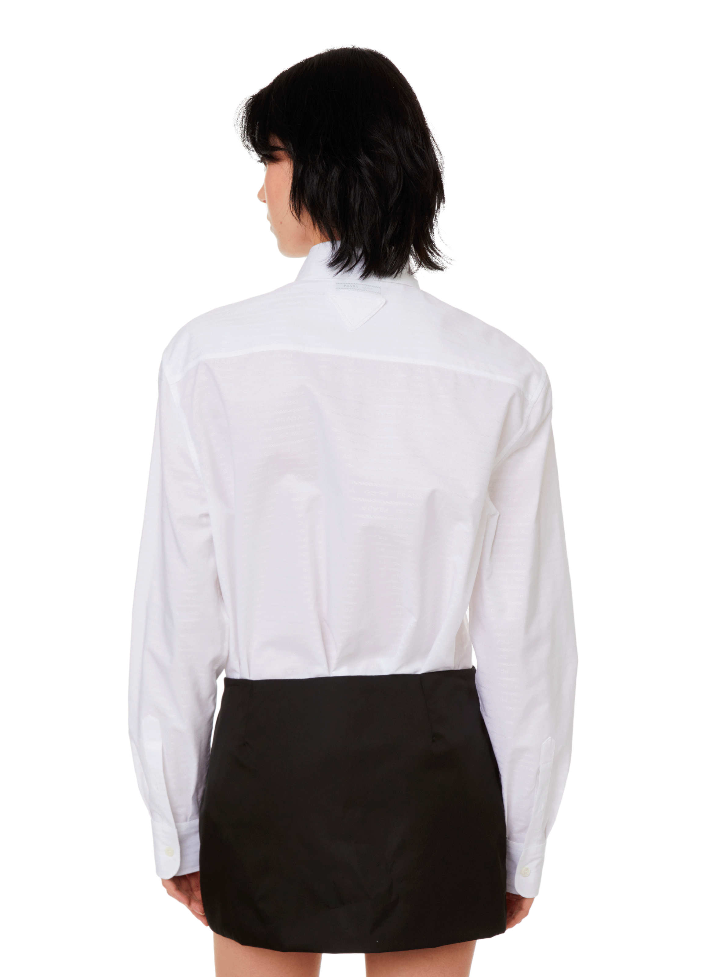 All-over monogrammed shirt PRADA White