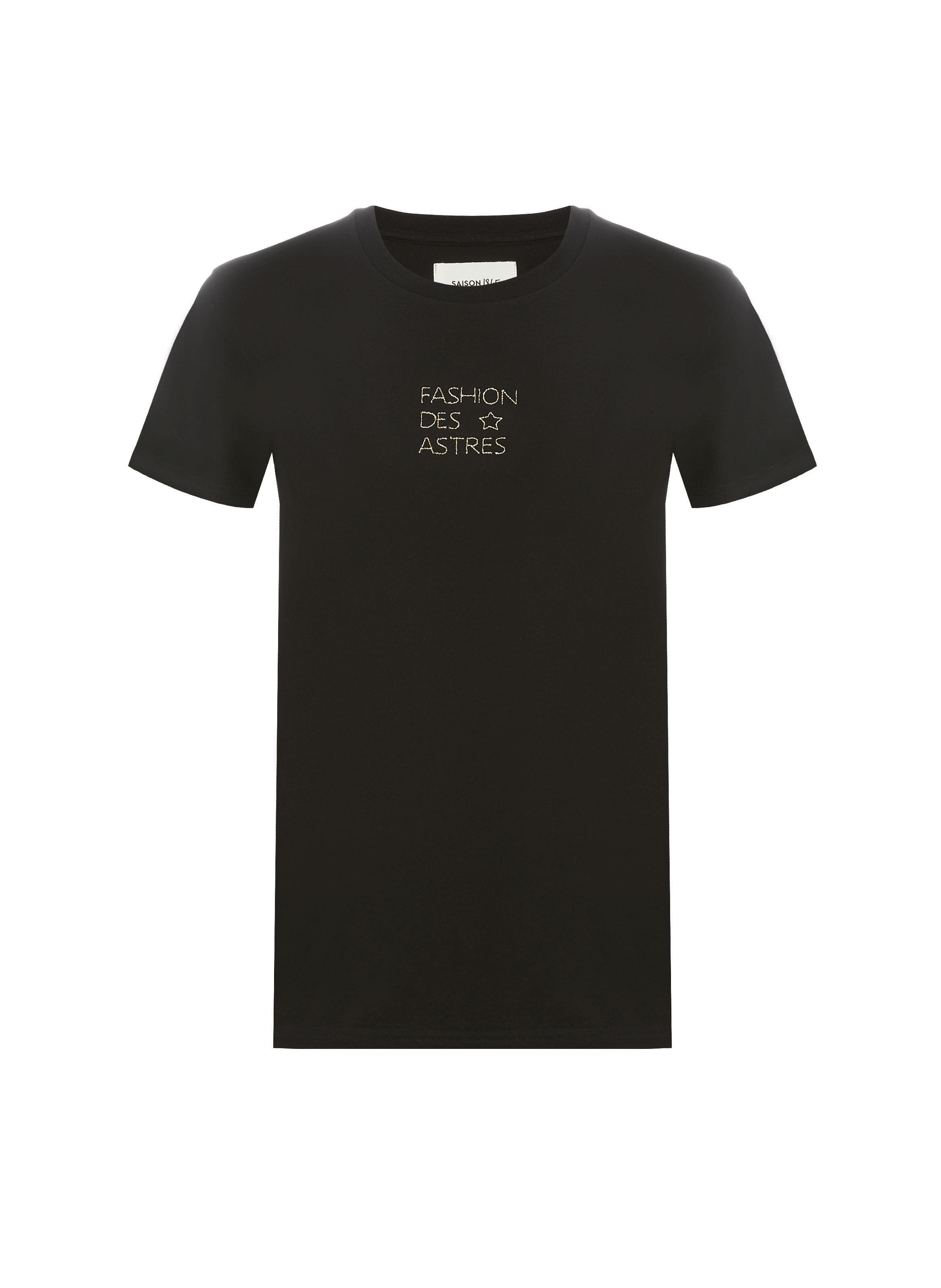 T-shirt à inscription brodée SAISON 1865 Noir