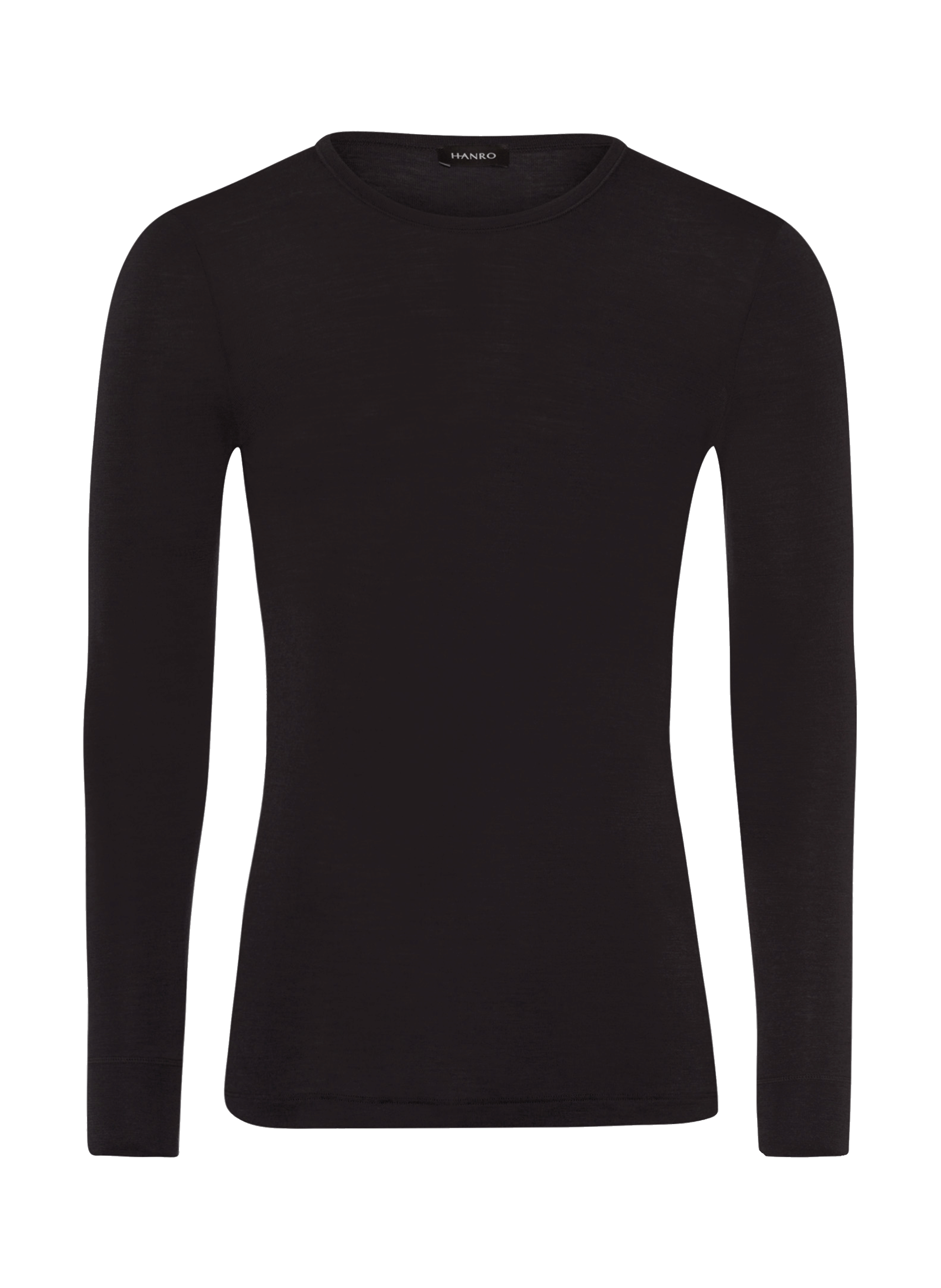 T-shirt manches longues en laine et soie