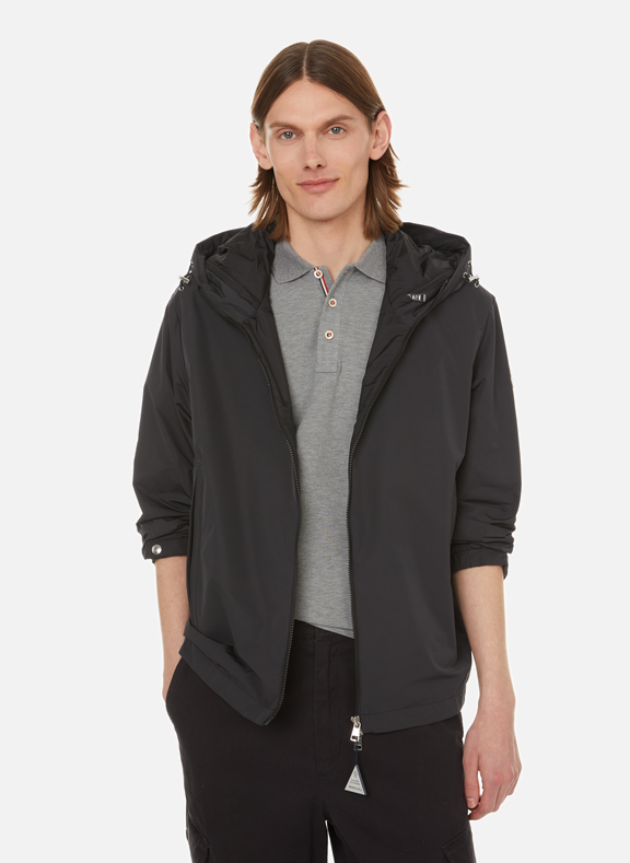 MONCLER Hooded windproof jacket Black