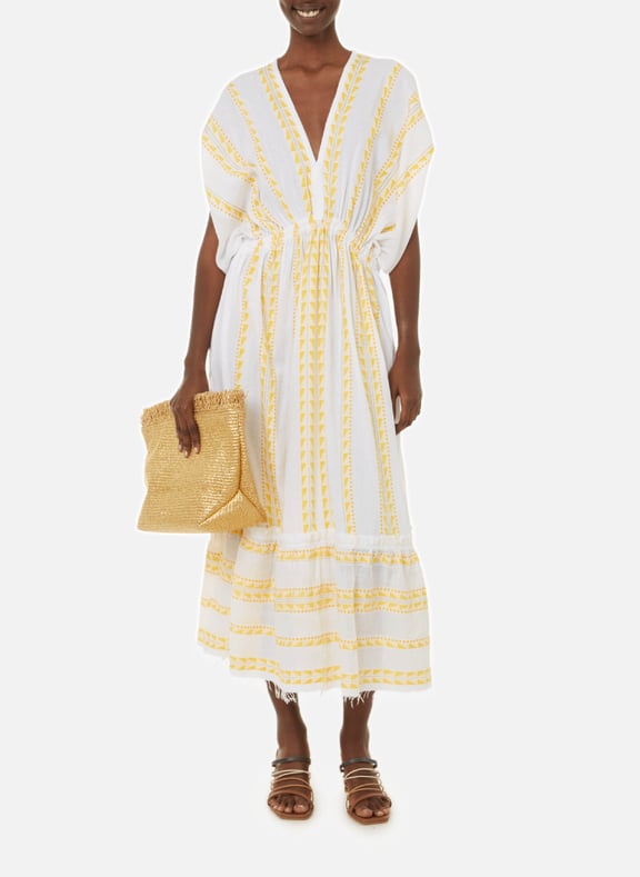Robe longue Abeba en coton Jaune by LEM LEM LEM LEM Robe longue Abeba en coton Jaune