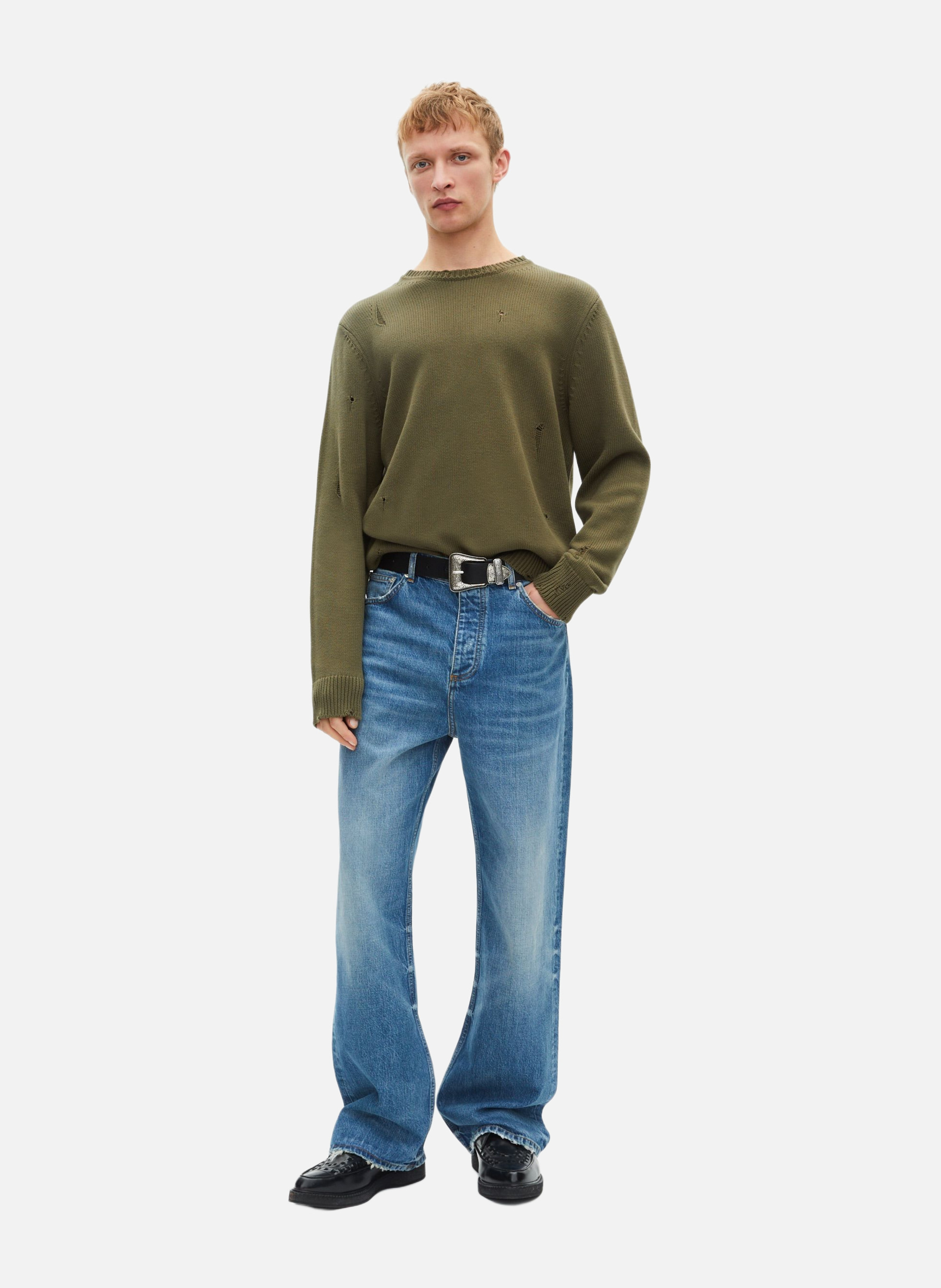 Pull avec détails ajourés THE KOOPLES Vert