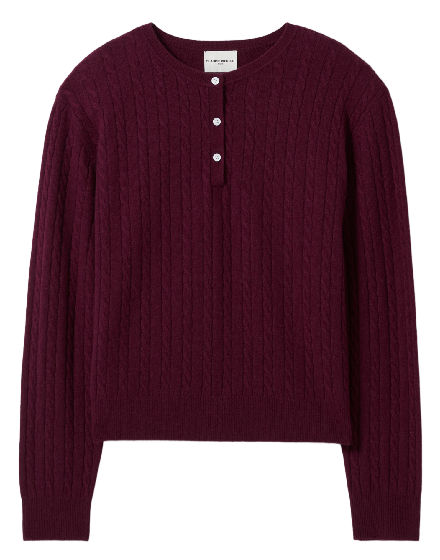 Pull droit en maille tressée CLAUDIE PIERLOT Rouge