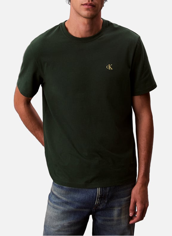 Classic Cotton T-Shirt Green by CALVIN KLEIN CALVIN KLEIN Classic Cotton T-Shirt Green