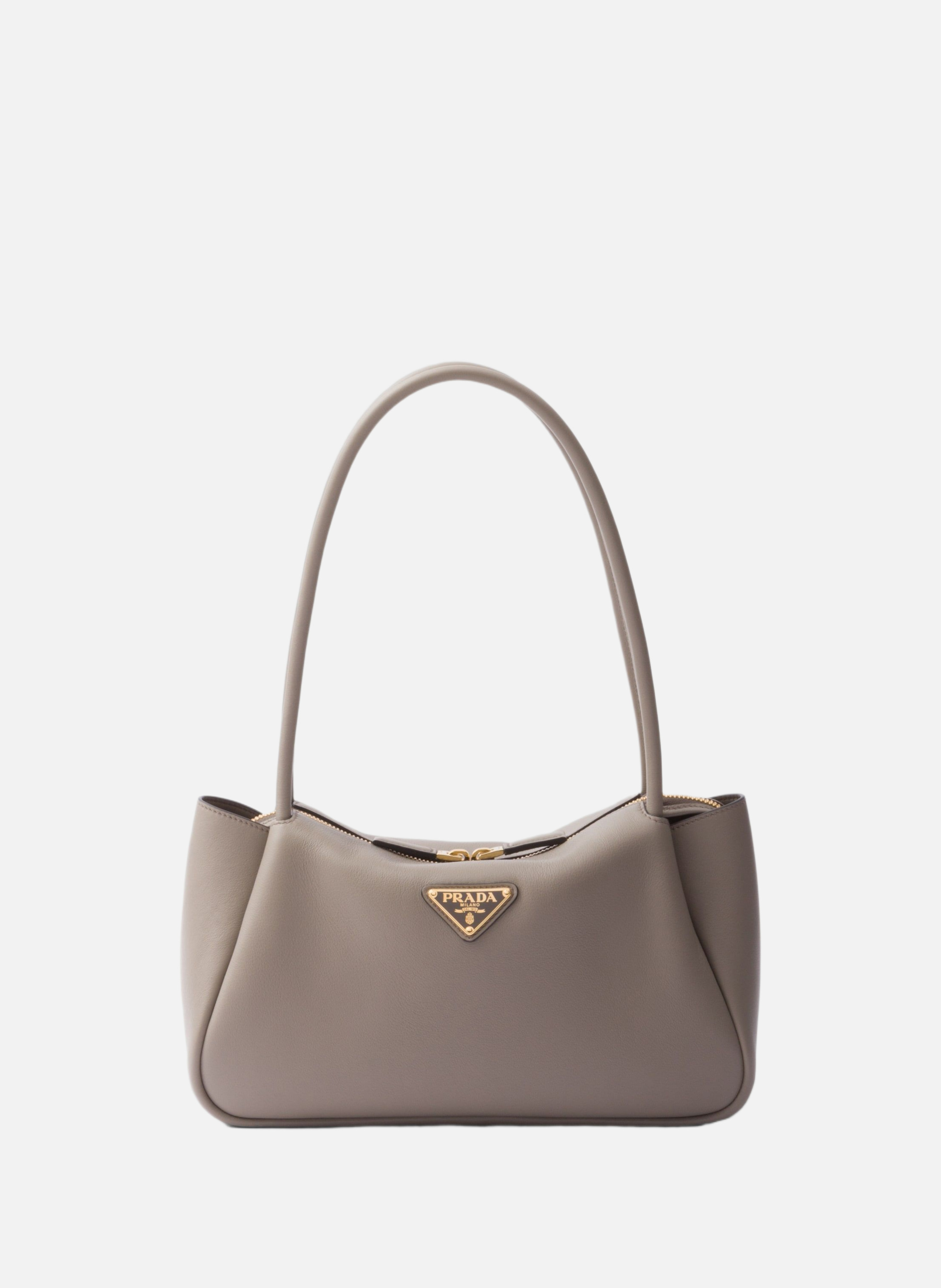 Sac à bandoulière prada darling en cuir PRADA Gris