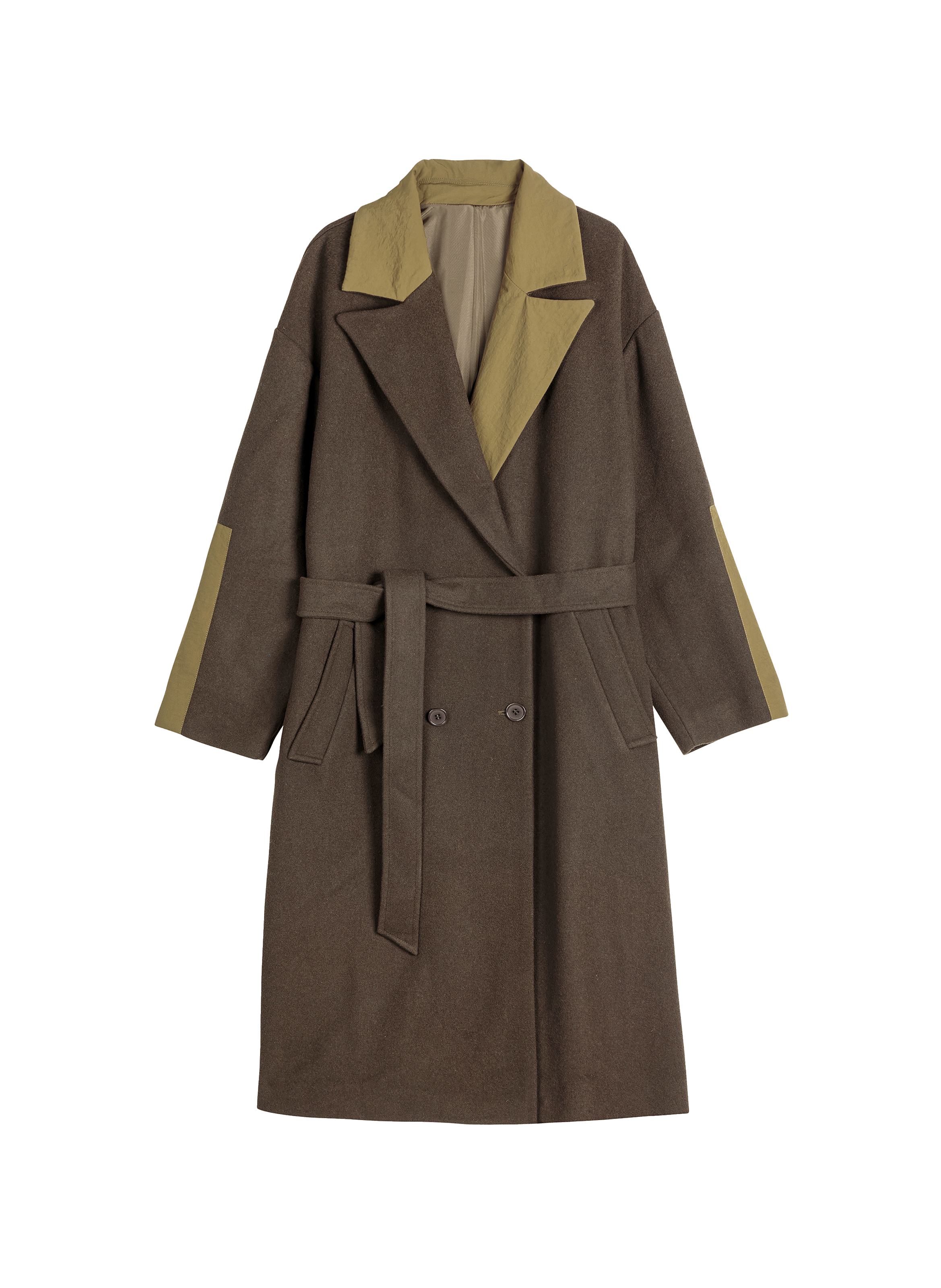 Trench-coat long à ceinture BOBO CHOSES Vert