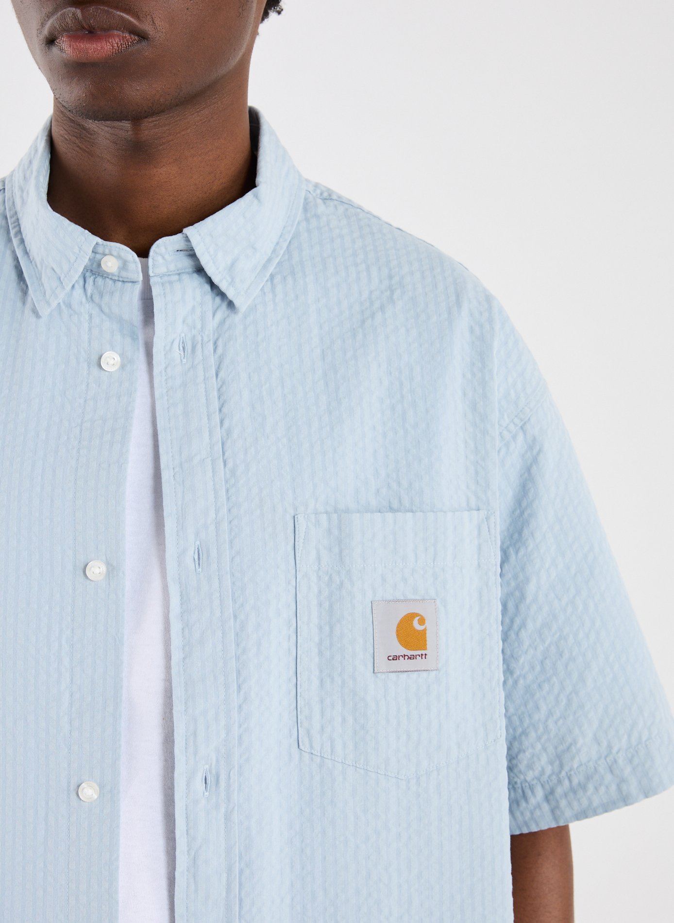 Chemise en coton S/S Toland Bleu