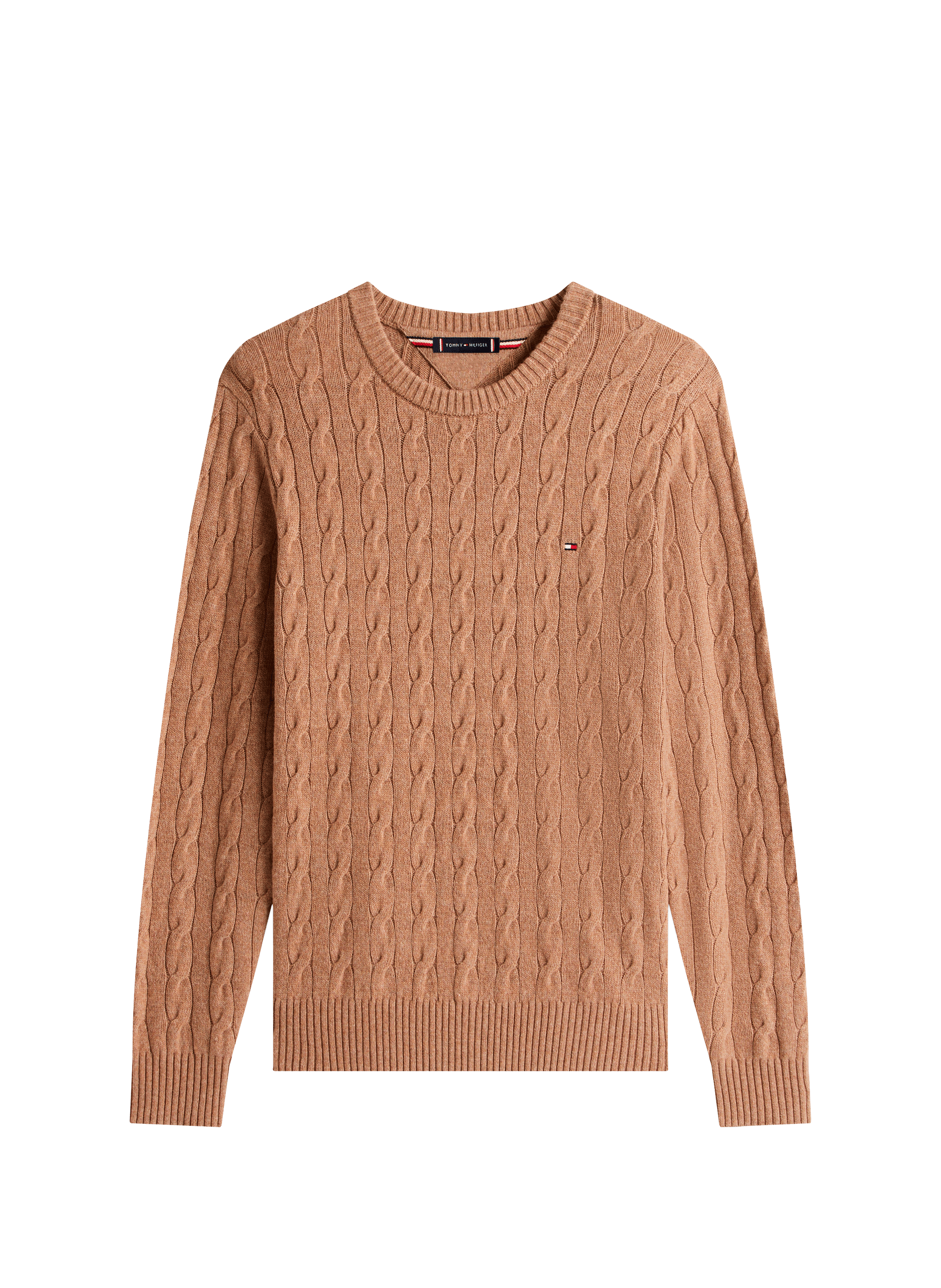 Wool-blend round-neck jumper TOMMY HILFIGER Beige