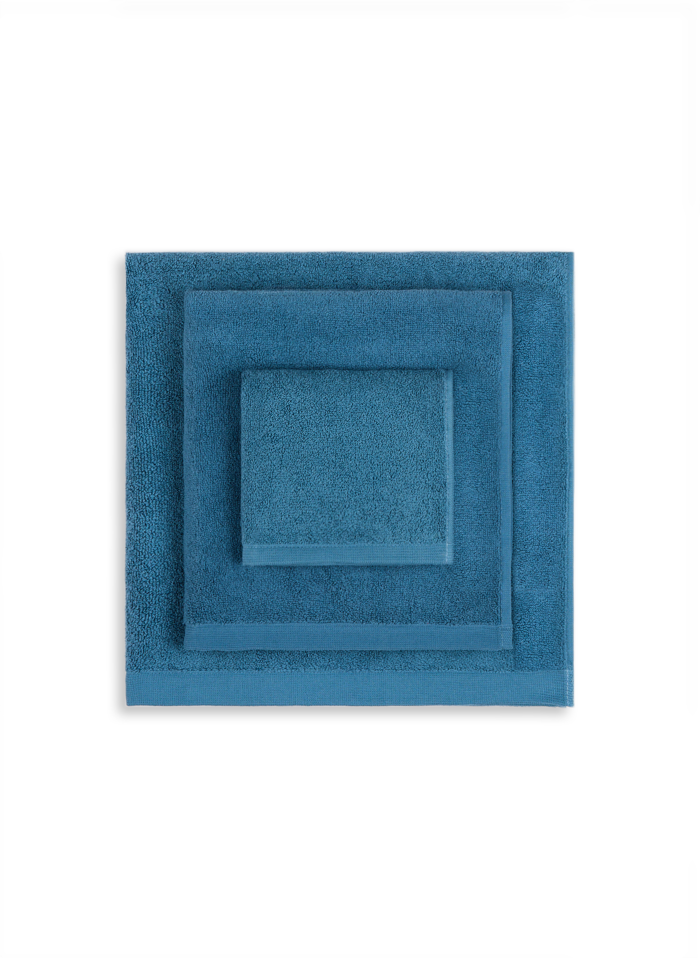 Serviette invité en coton biologique AU PRINTEMPS PARIS Bleu