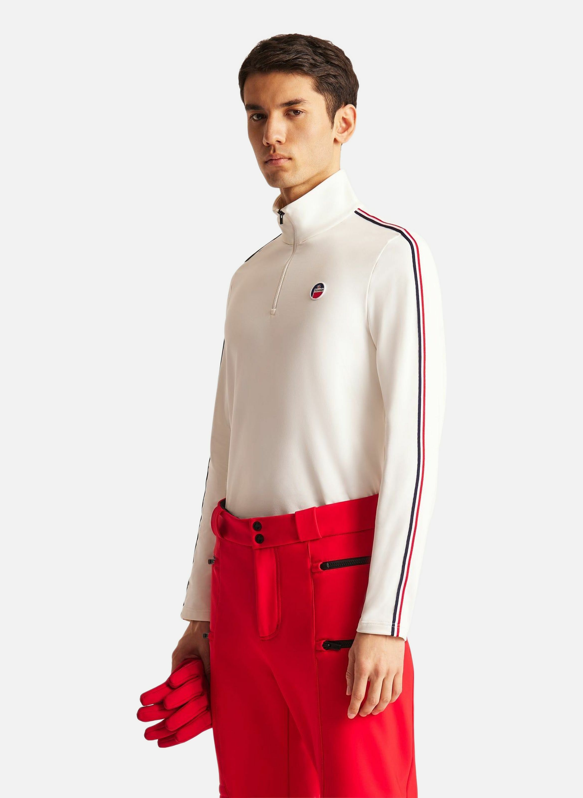 Sous pull mario col montant coupe regular Blanc