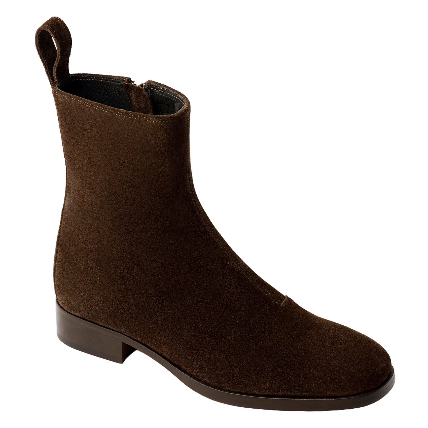 Bottines en cuir velours west SOEUR Marron
