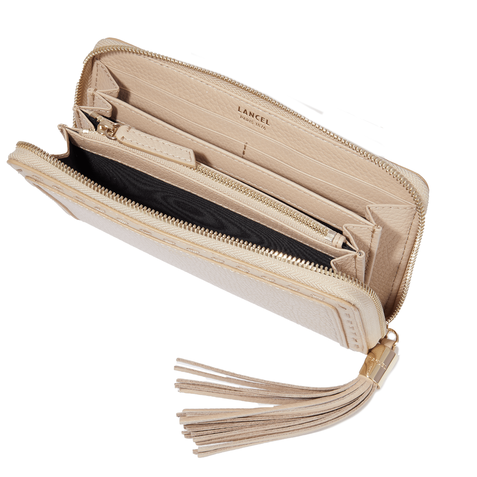 Long zippered wallet premier flirt by lancel in leather LANCEL Beige