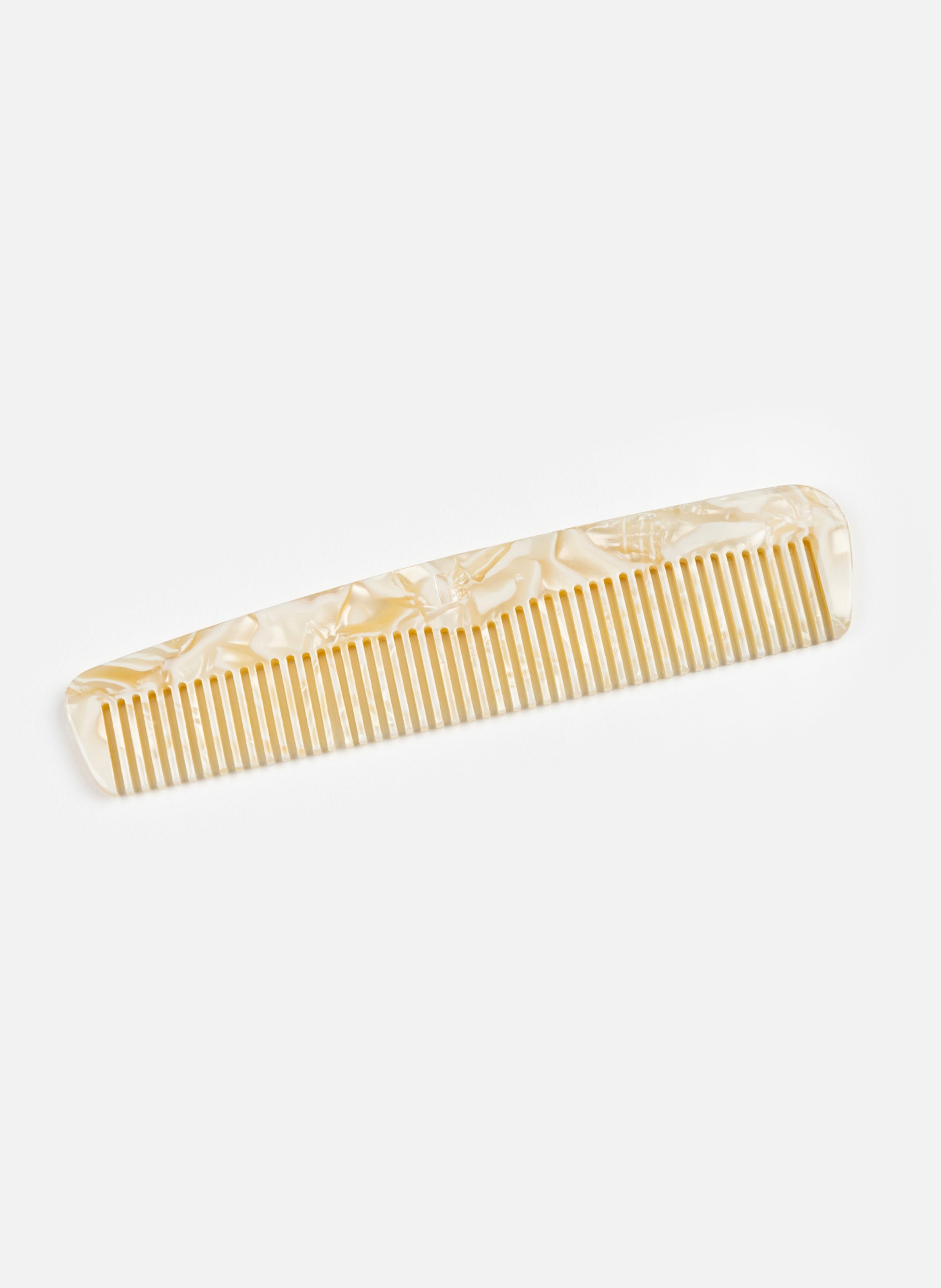 Peigne arum en acétate de cellulose KURAGE GINZA Beige
