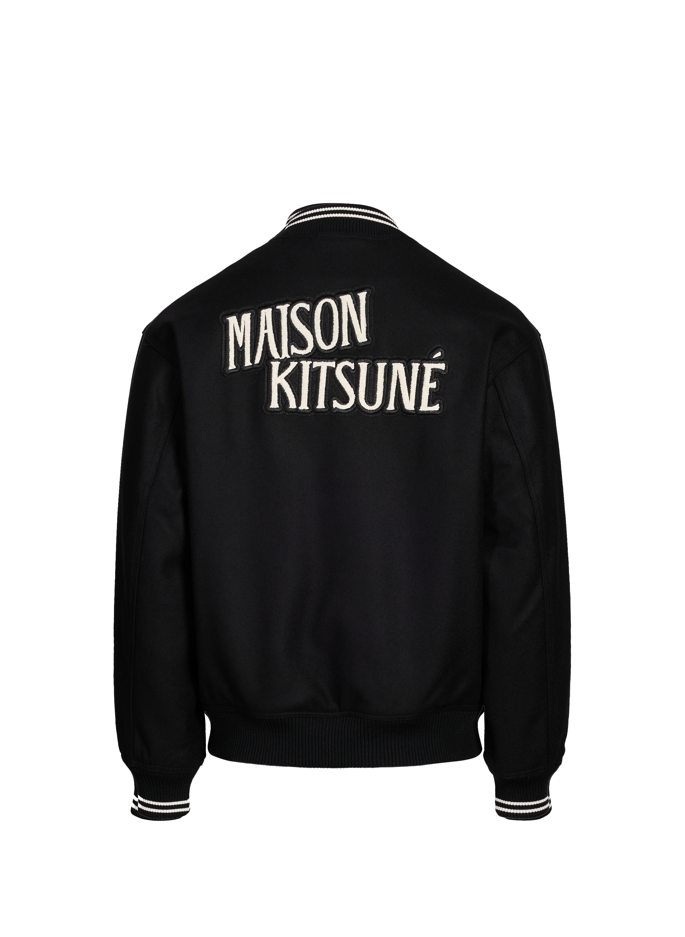 Wool-blend bomber jacket MAISON KITSUNÉ Black