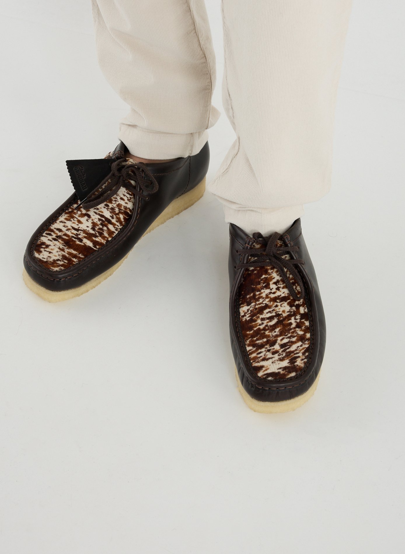 Two-tone leather moccasins CLARKS Multicolour