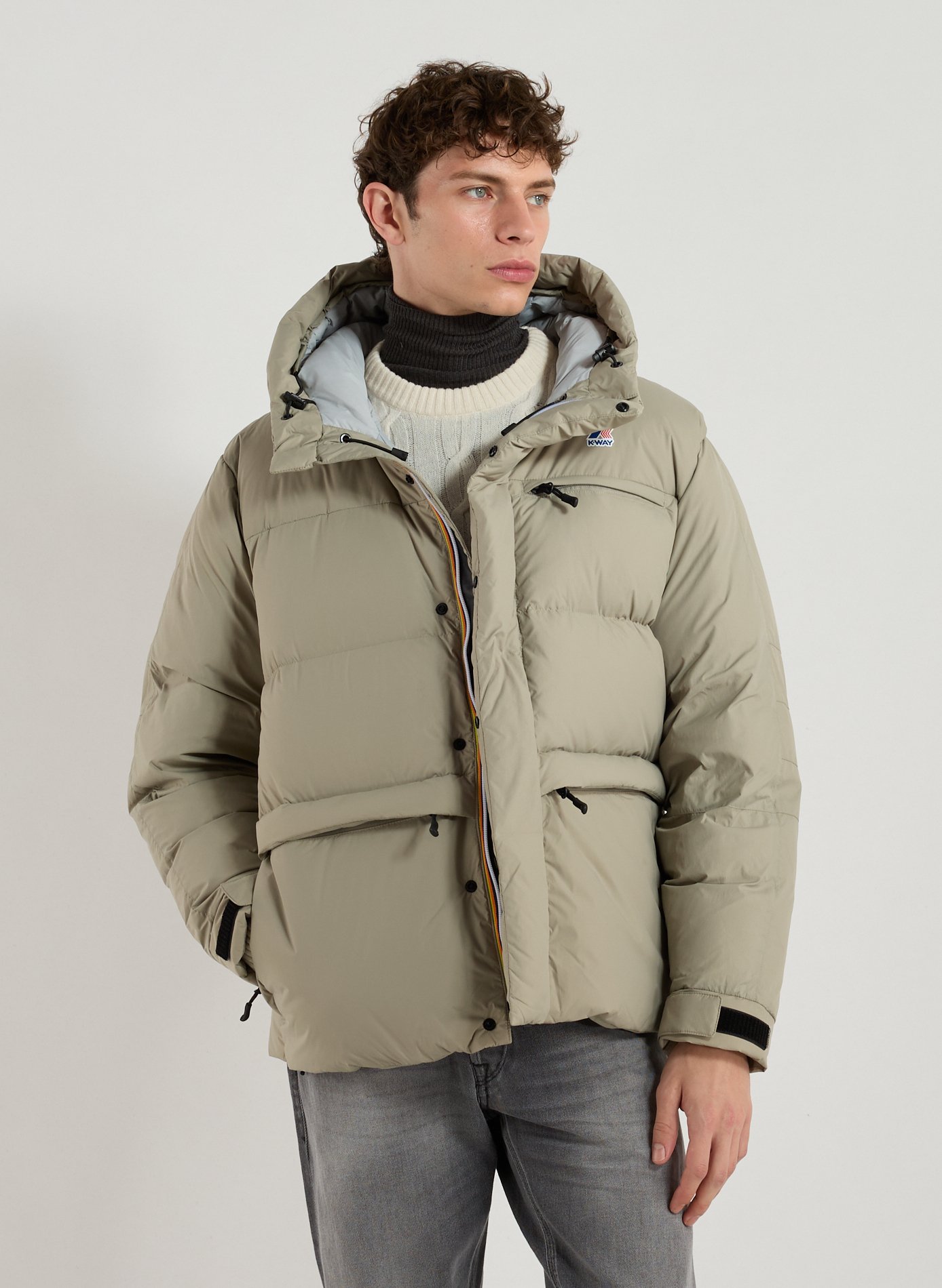 K-WAY Aurele Heavy Warm Puffer Coat Green
