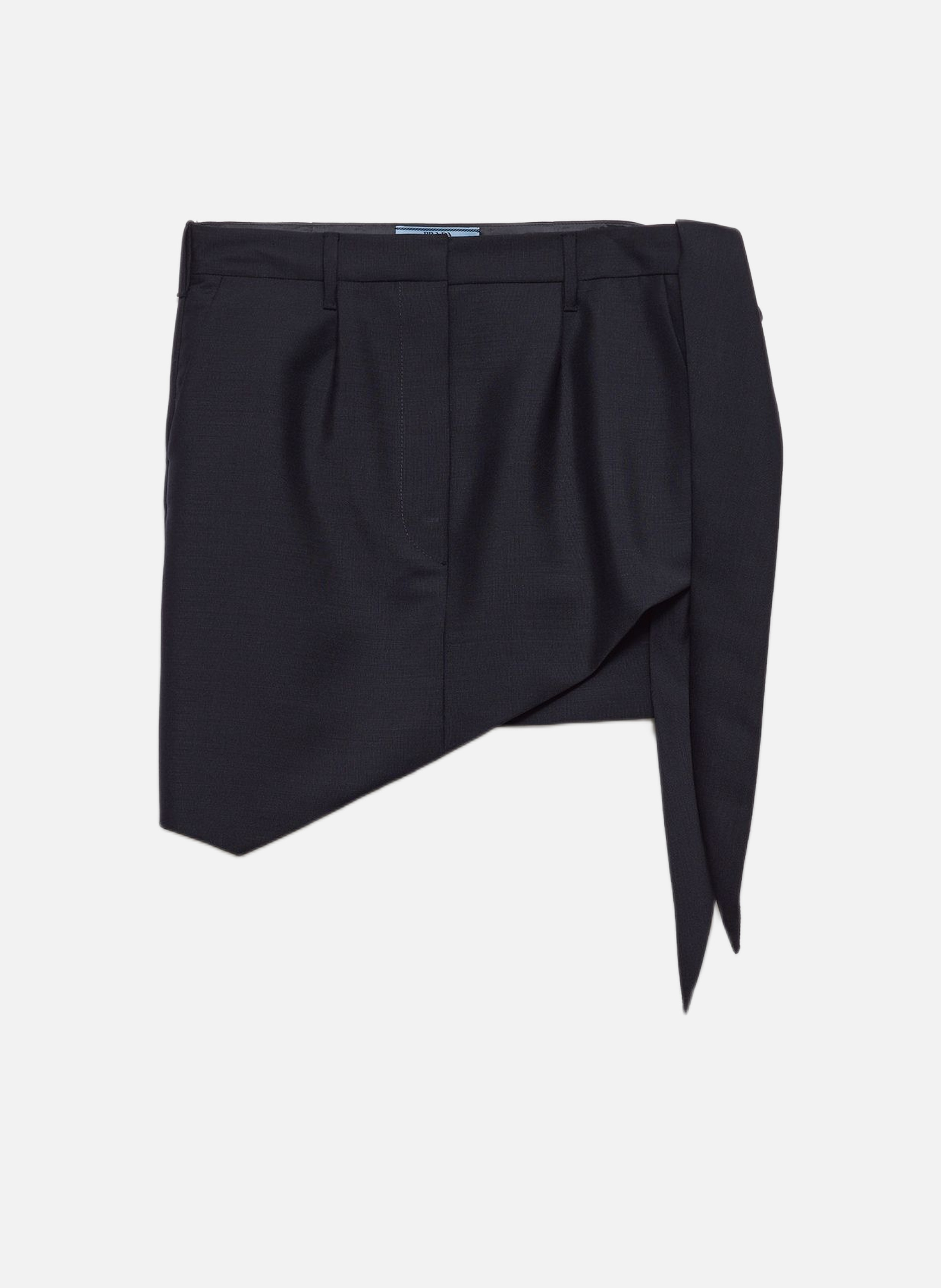 PRADA Mini-jupe en mohair de chevreau Bleu