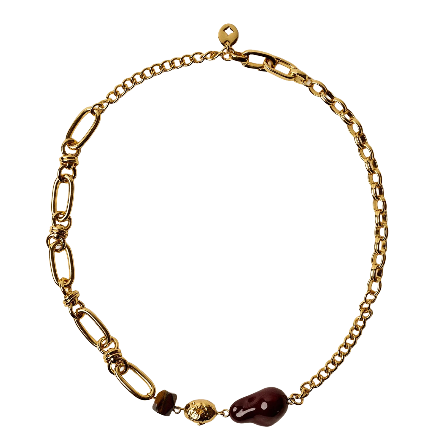 SESSUN Collier en lai recyclé niova Marron