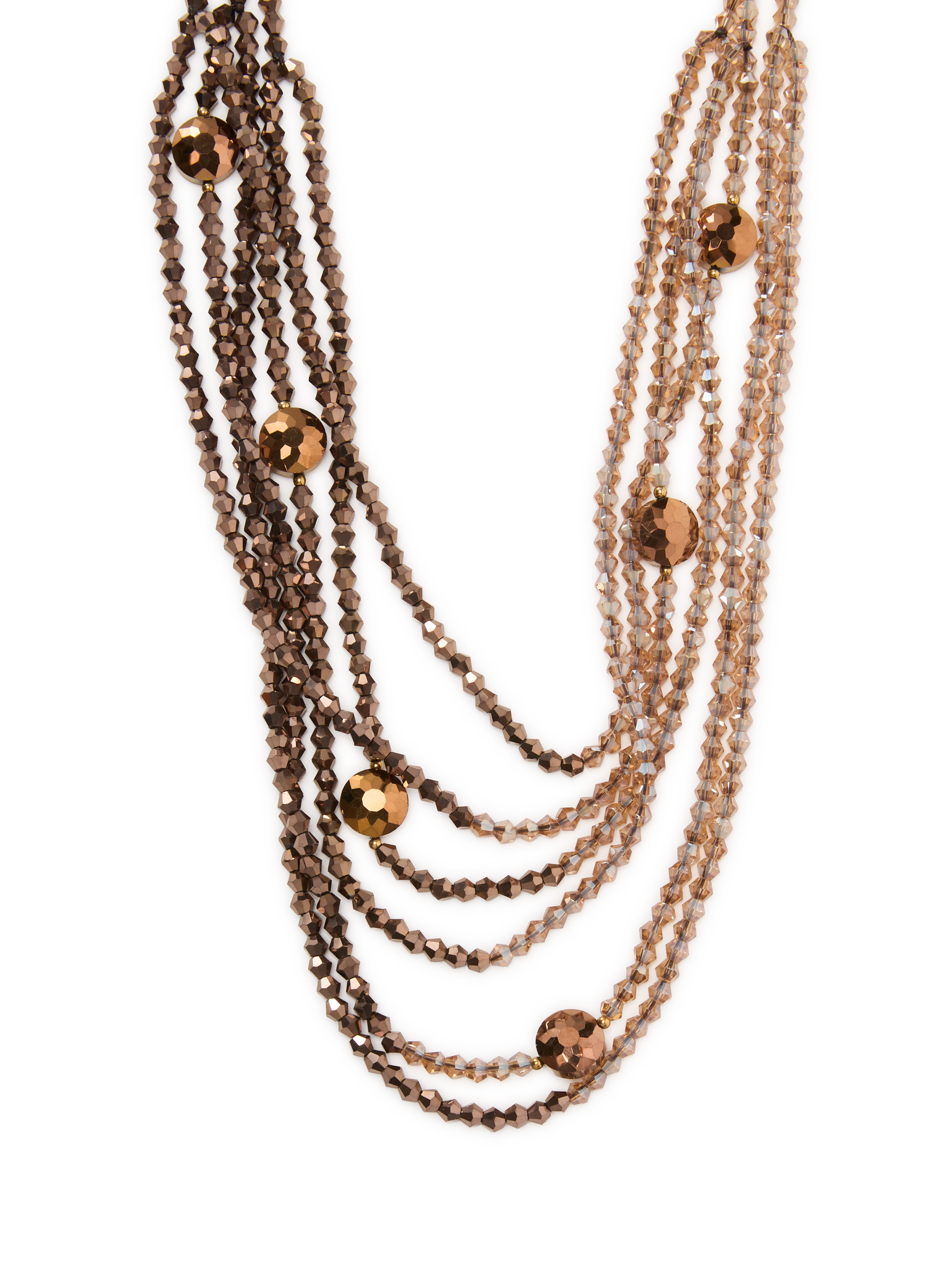 Collier en verre mélangé AU PRINTEMPS PARIS Marron