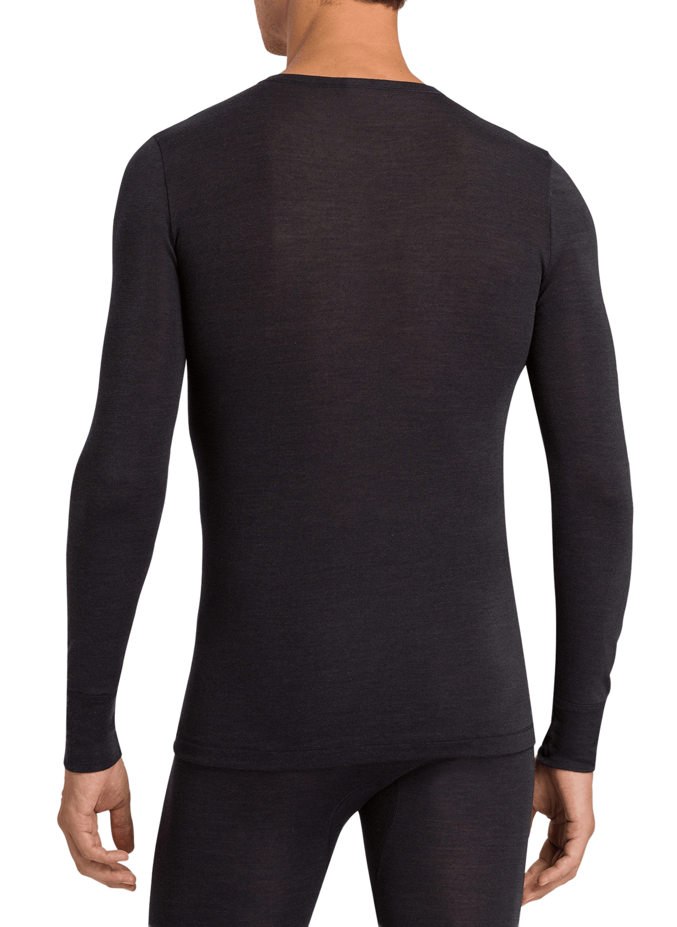 Long-sleeved wool and silk T-shirt HANRO Grey