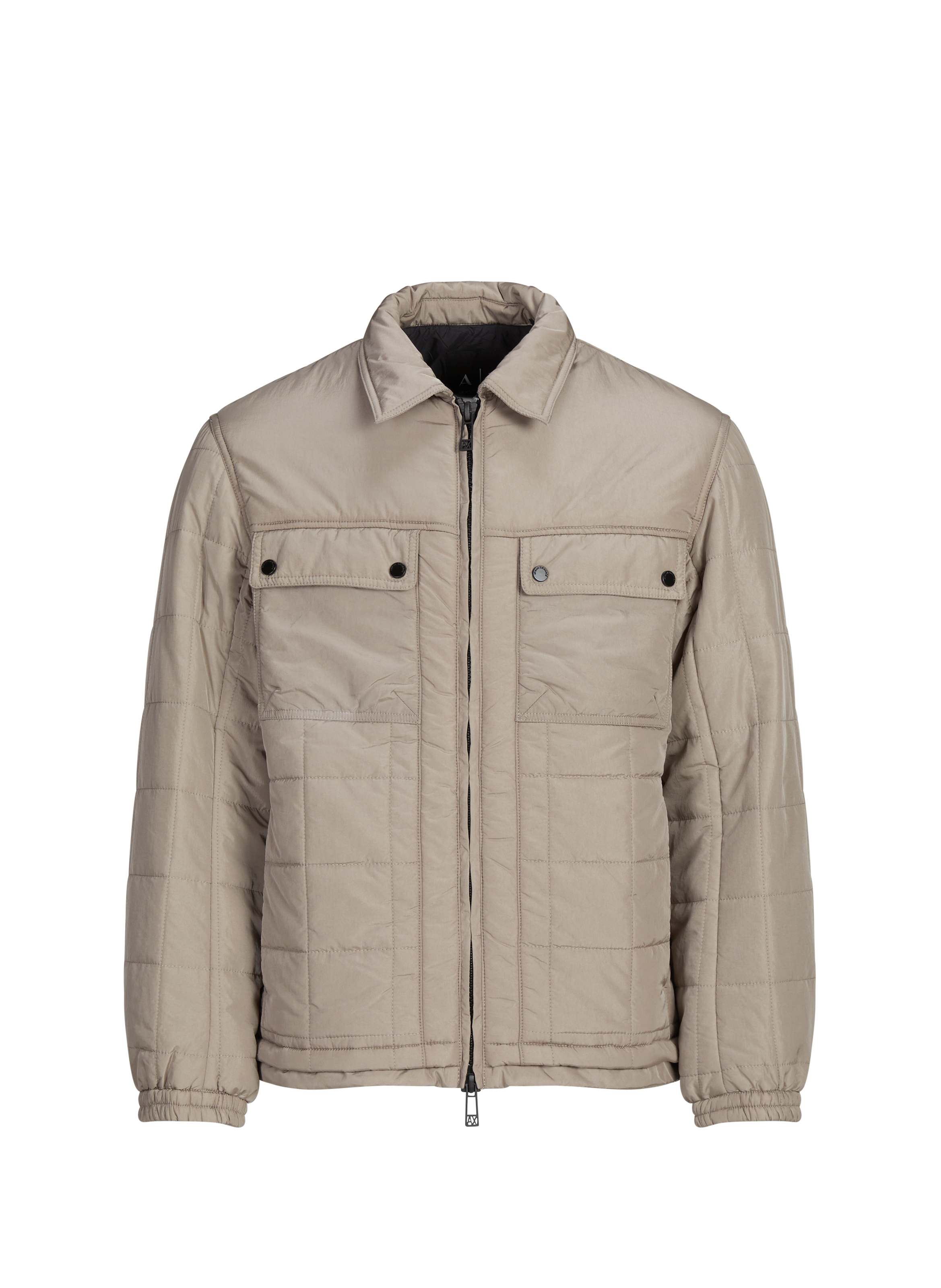 Blouson droit matelassé à col classique ARMANI EXCHANGE Beige