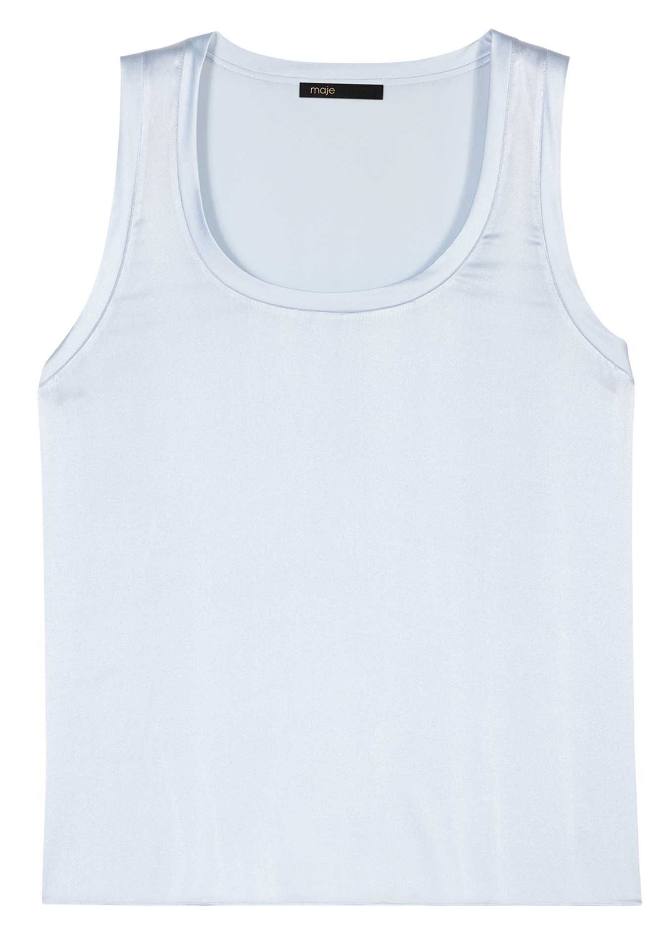 Débardeur droit en soie mélangée MAJE Bleu