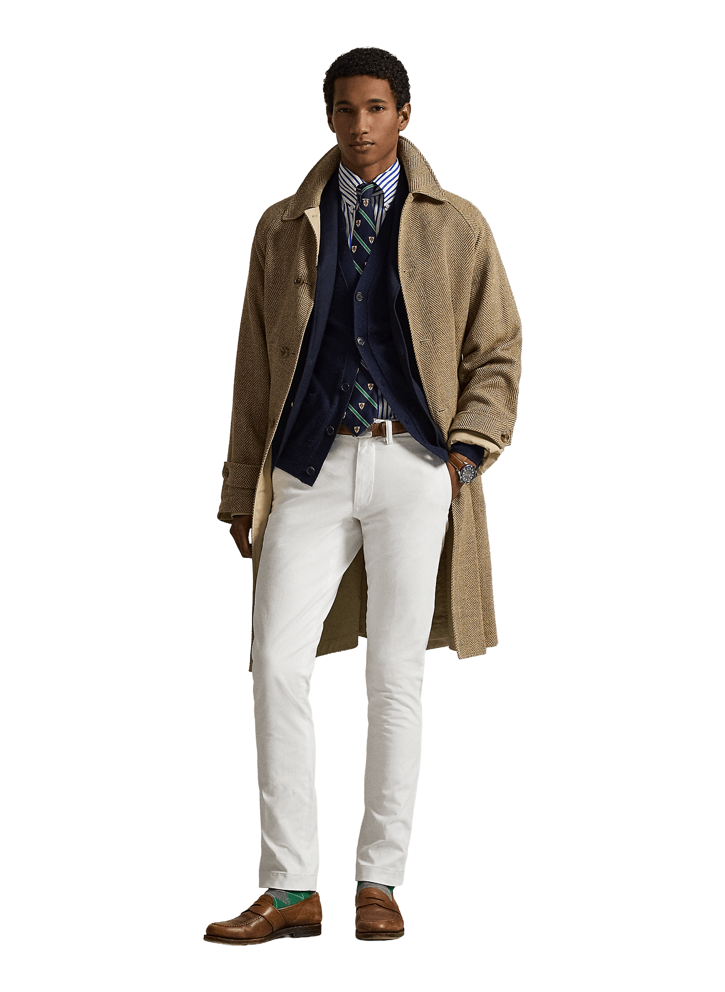Pantalon slim en coton mélangé POLO RALPH LAUREN Blanc