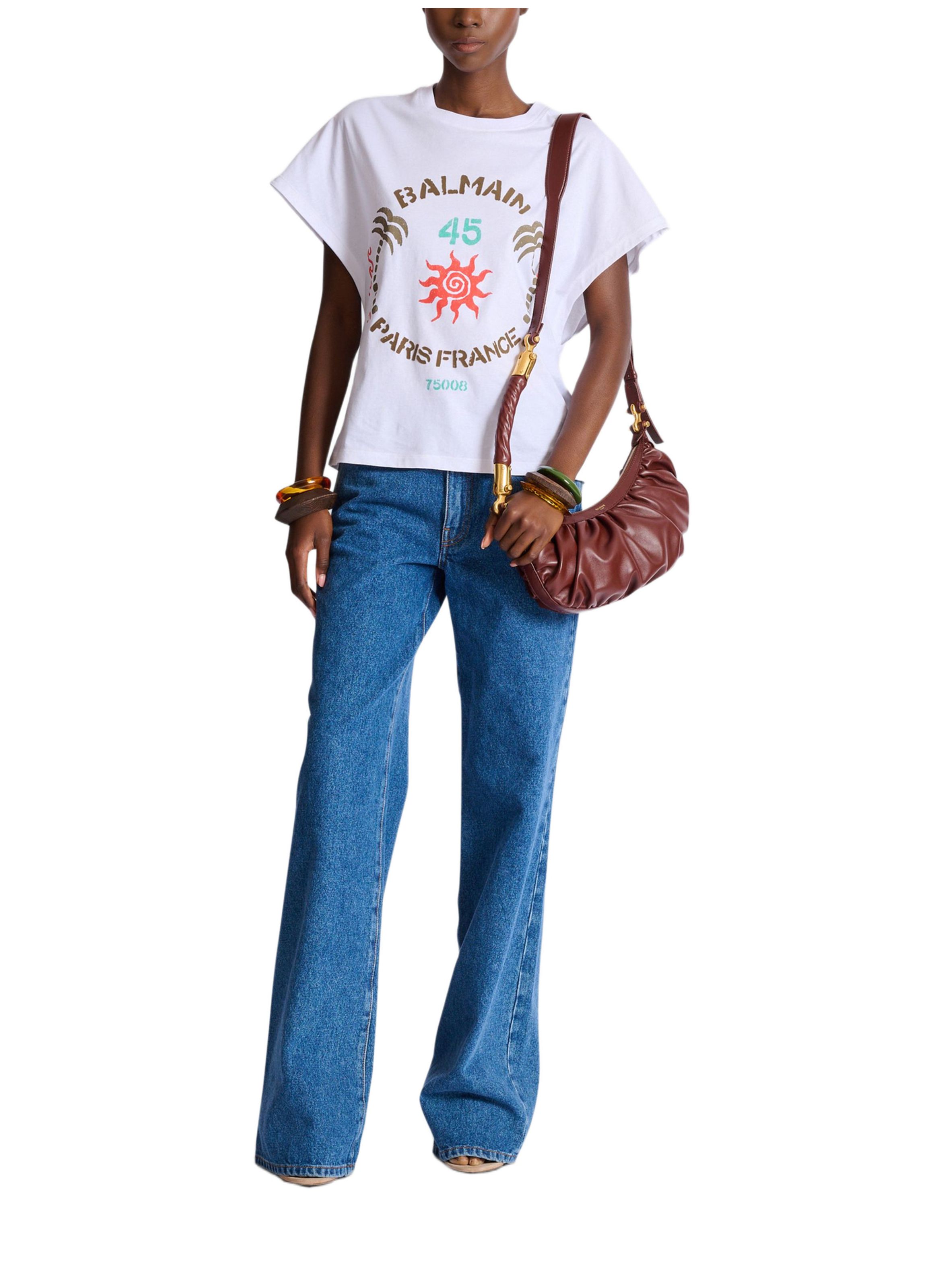 T-shirt imprimé balmain club BALMAIN Blanc