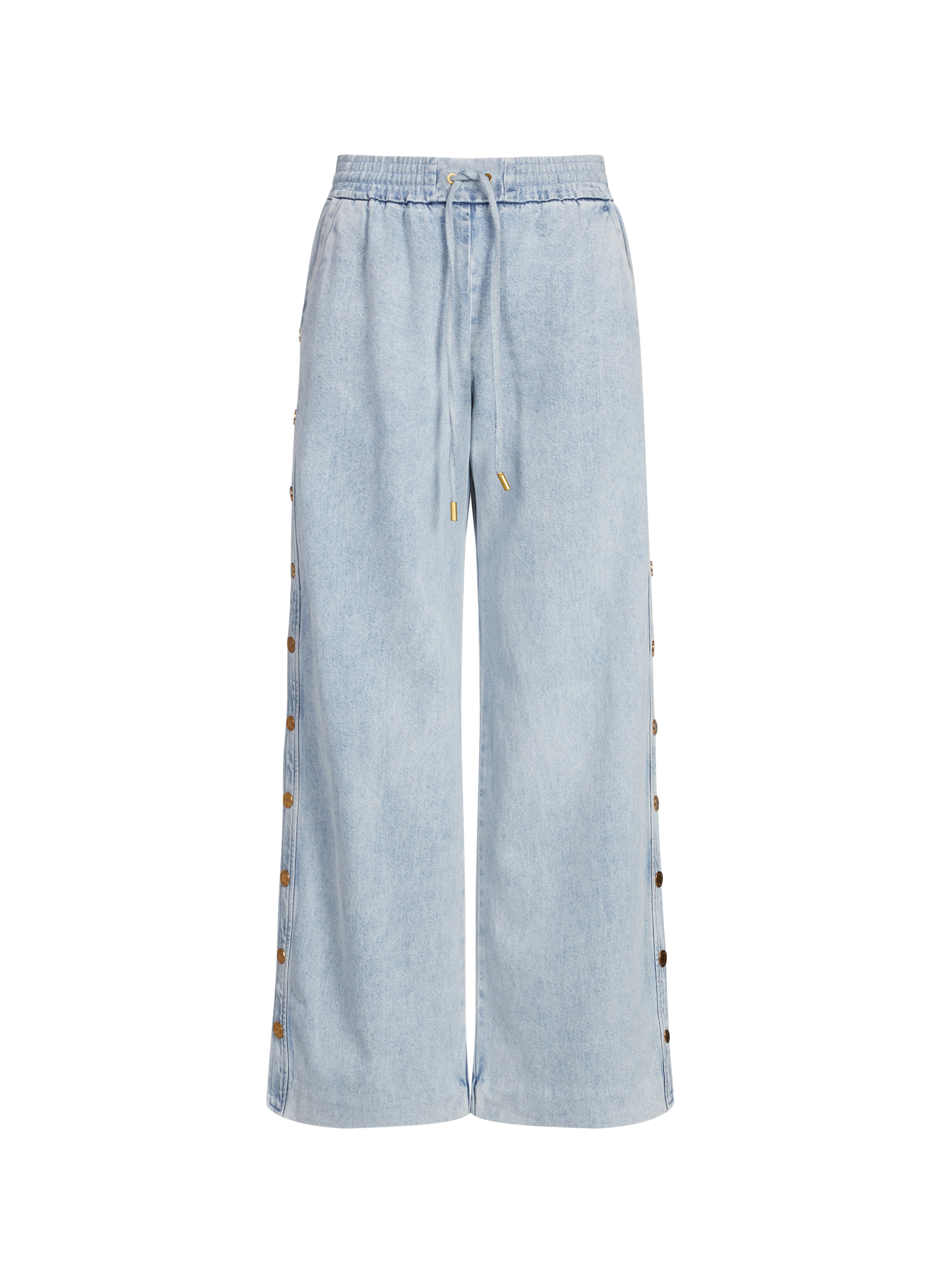 Pantalon Rebellion en denim de coton ZIMMERMANN Bleu