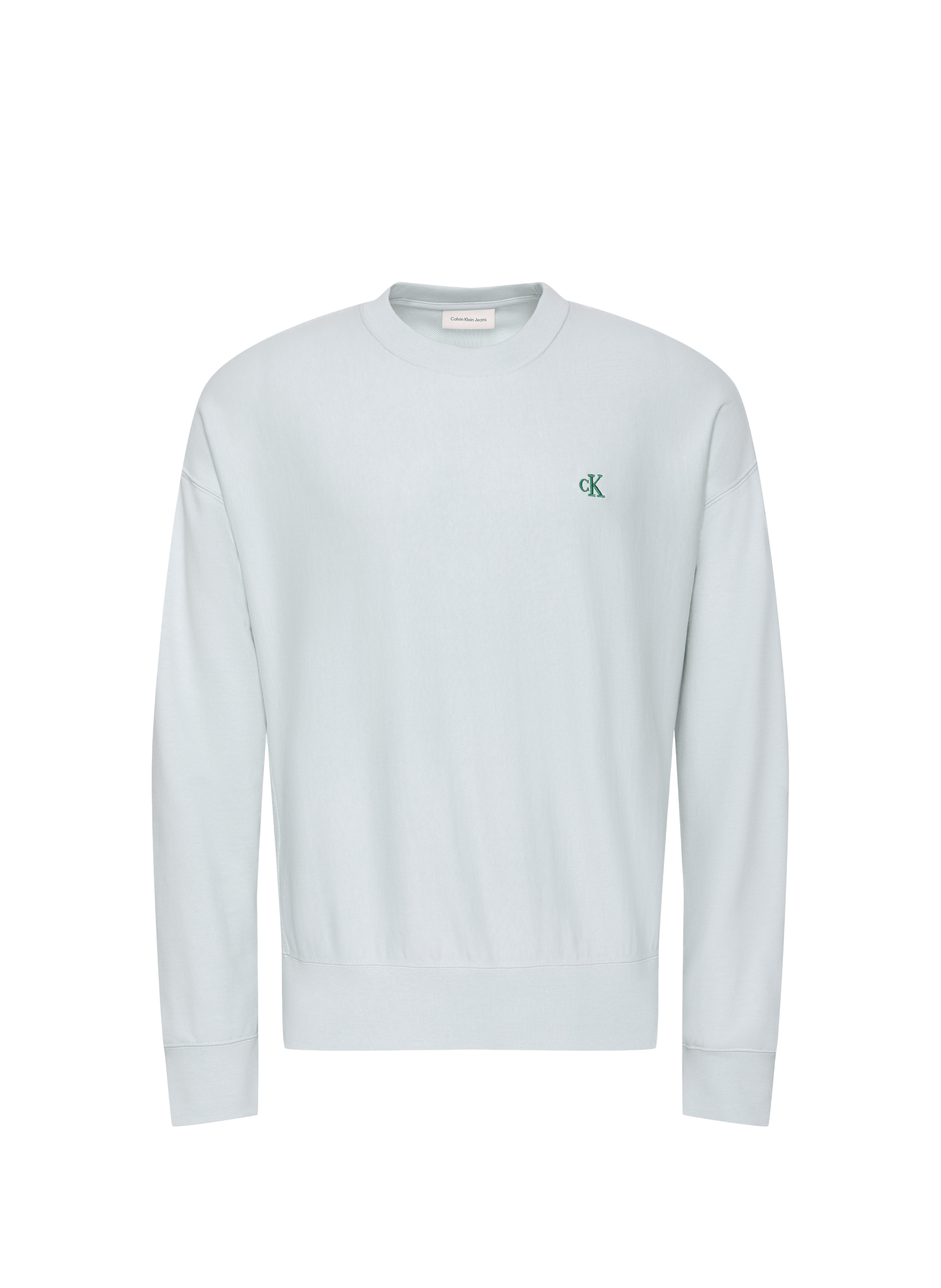 Oversized cotton terry sweatshirt CALVIN KLEIN Green