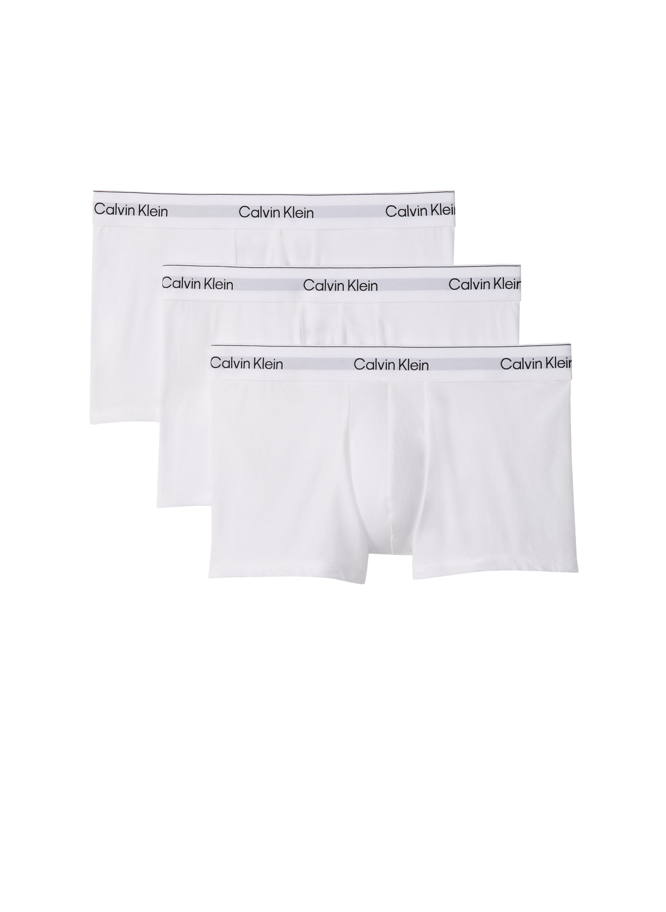 Set of 3 mixed cotton boxer shorts CALVIN KLEIN White