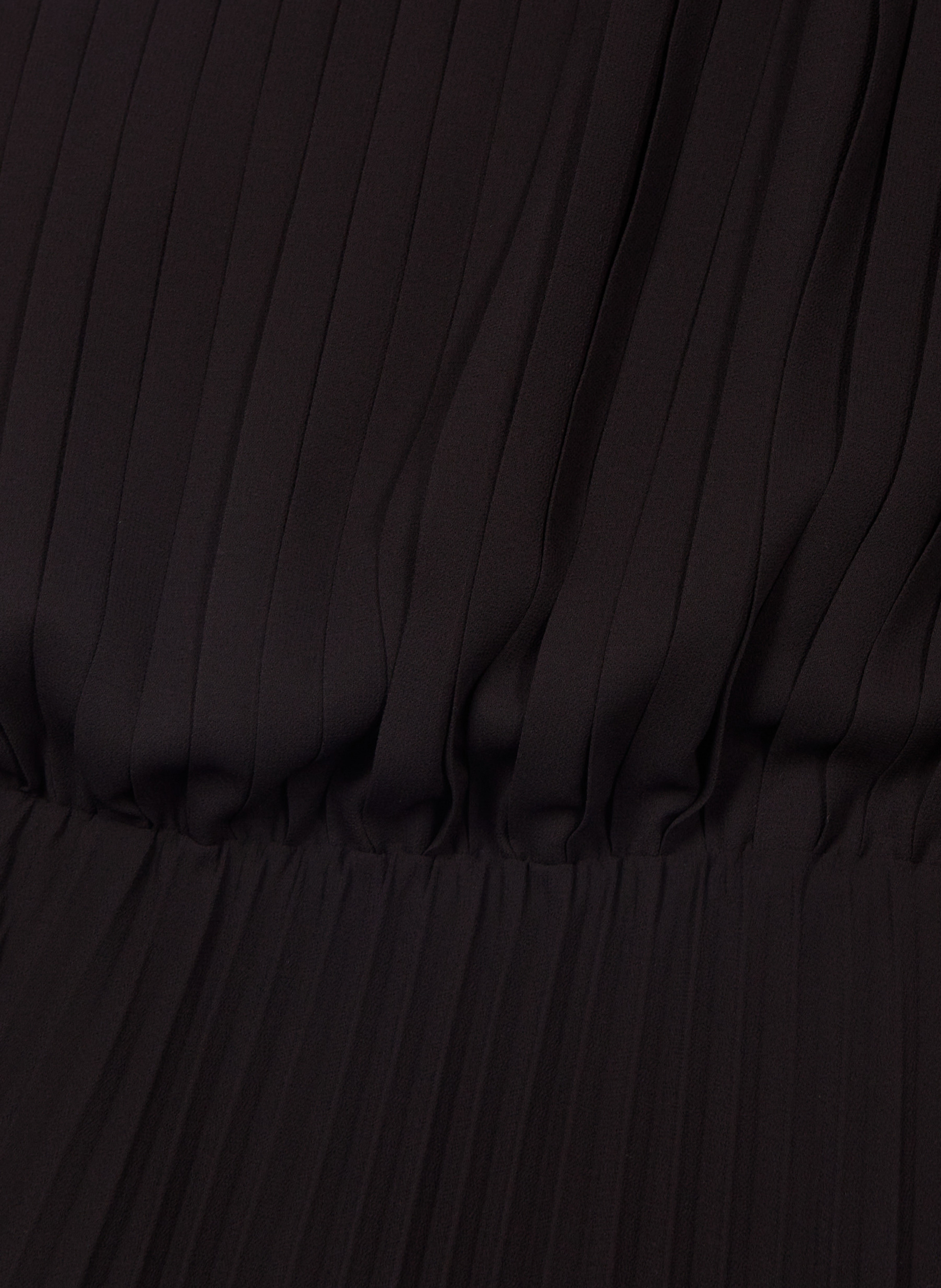 Robe longue asymétrique plissée THE KOOPLES Noir