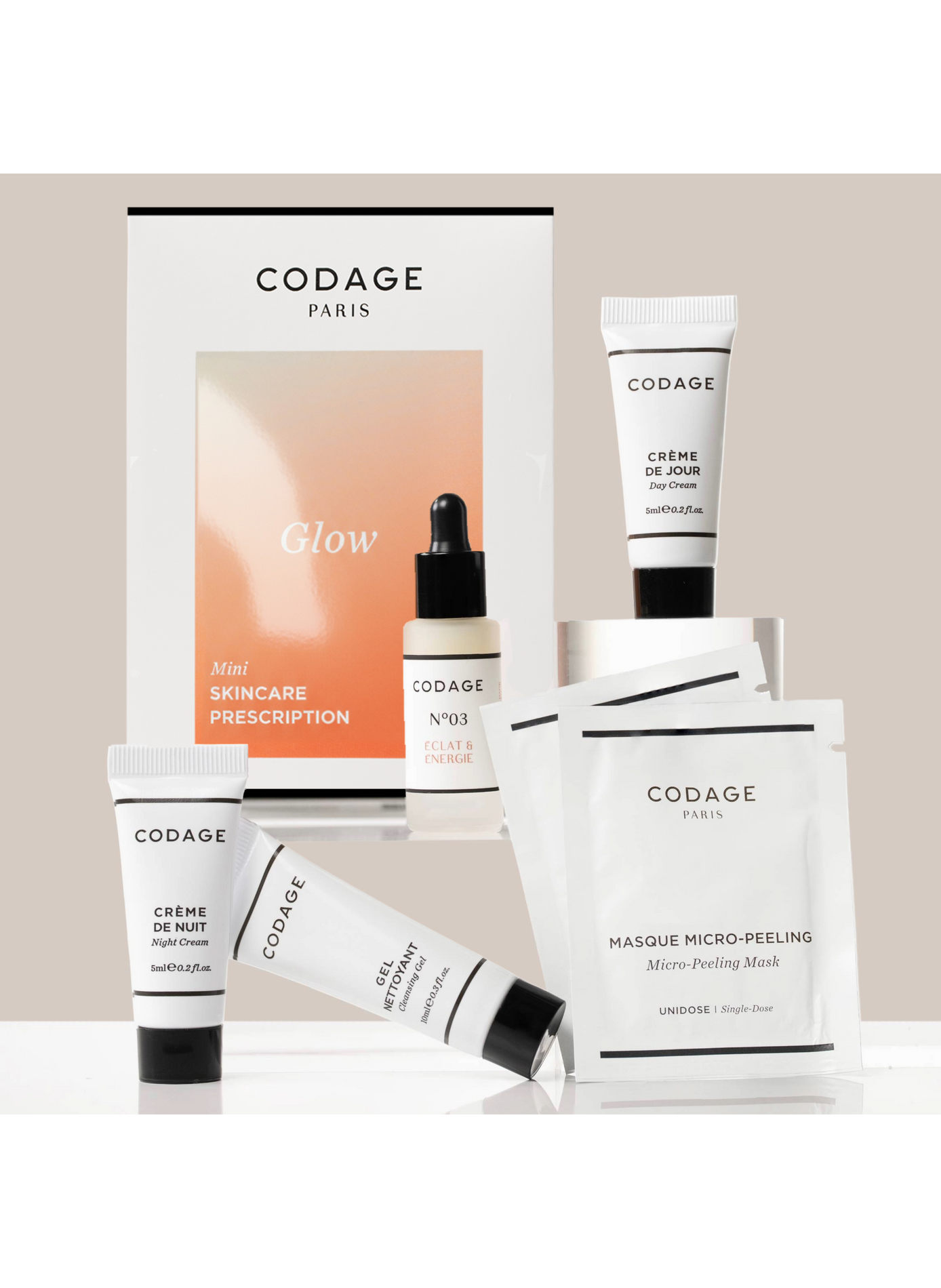 Mini Skincare Prescription Glow CODAGE No color