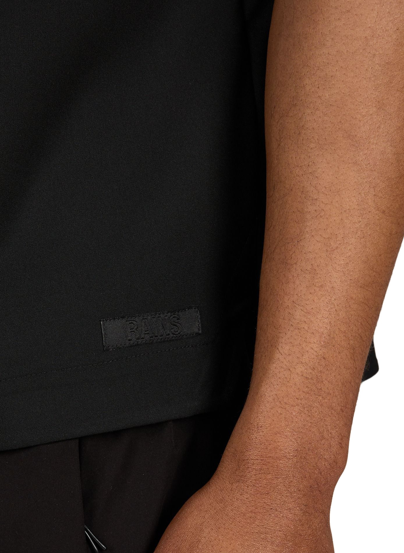 Short-sleeved classic collar shirt RAINS Black