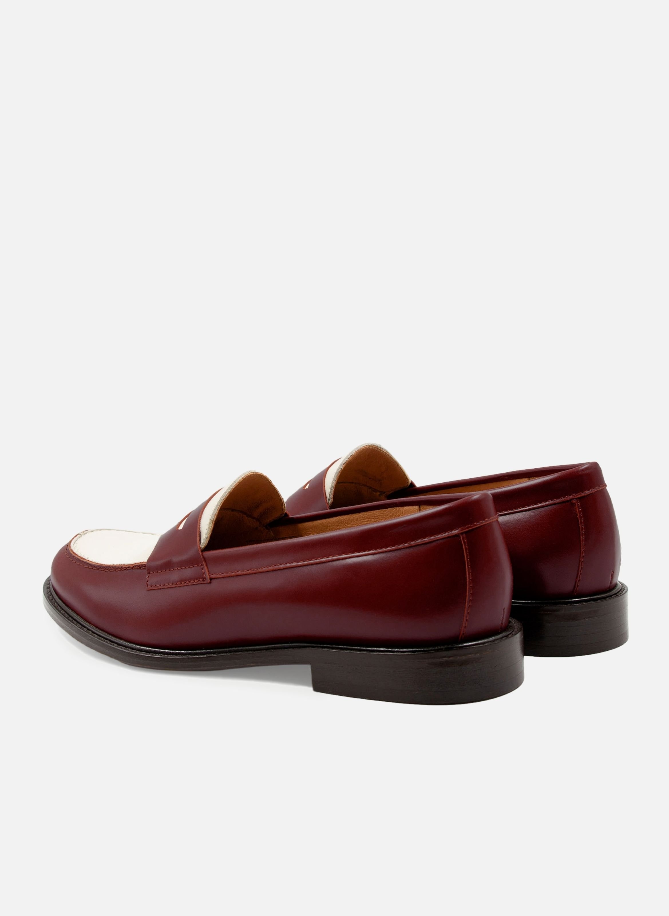 Mocassins cuir lisse JULES & JENN Rouge