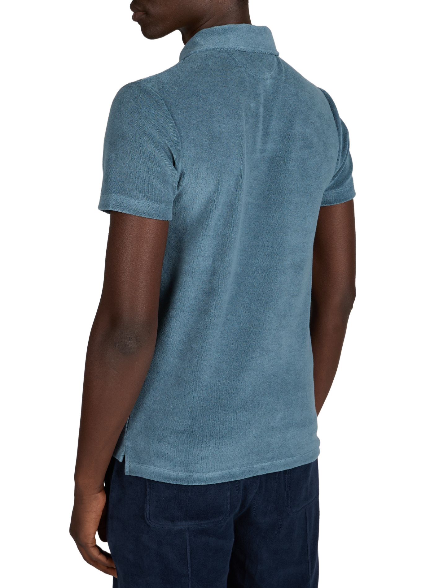 Polo manches courtes en tissu éponge de coton mélangé AURELIEN Vert