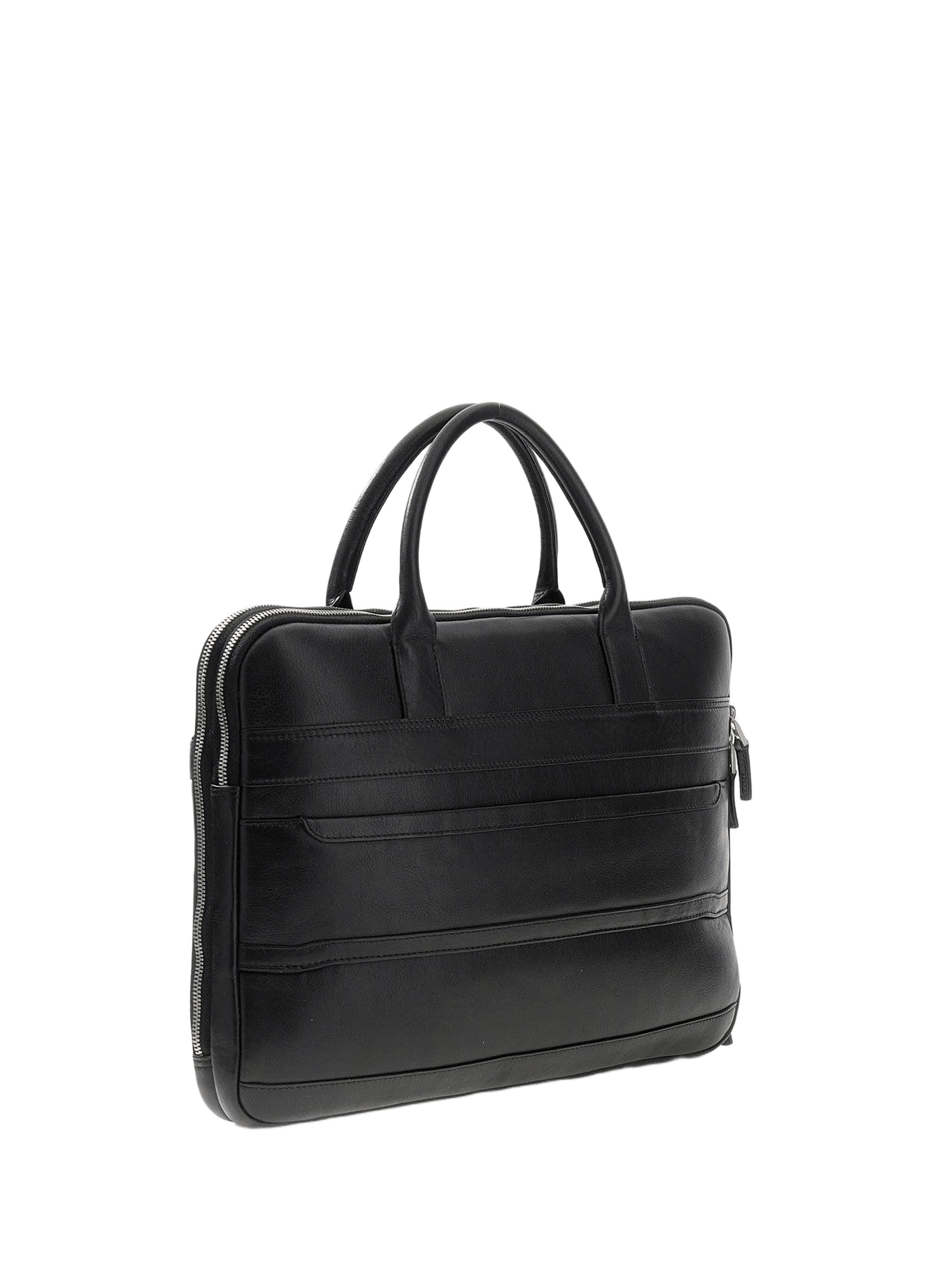 Sac ordinateur Monaco en cuir  GUESS Black