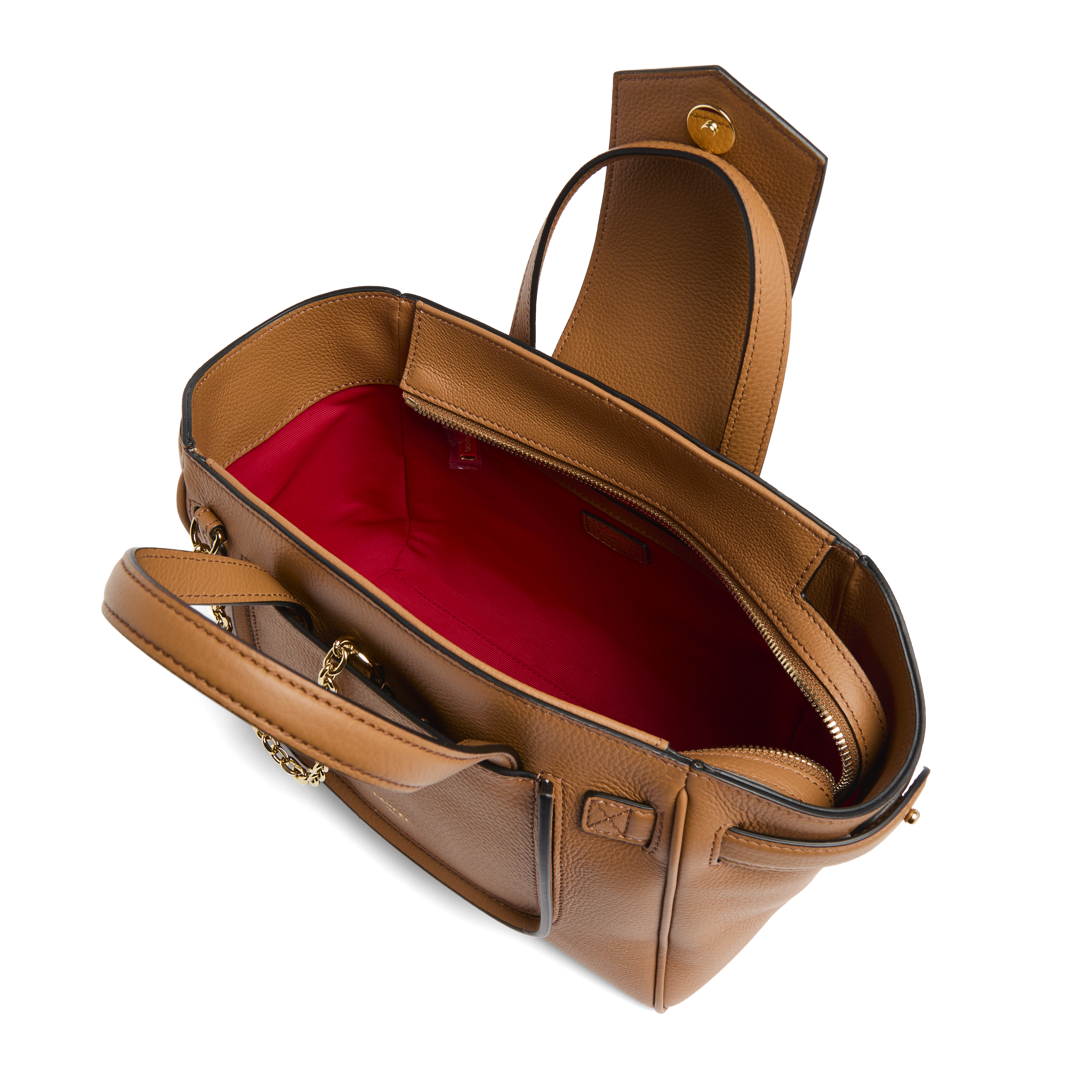 Sac carryall thea de lancel en cuir de vachette graine LANCEL Marron