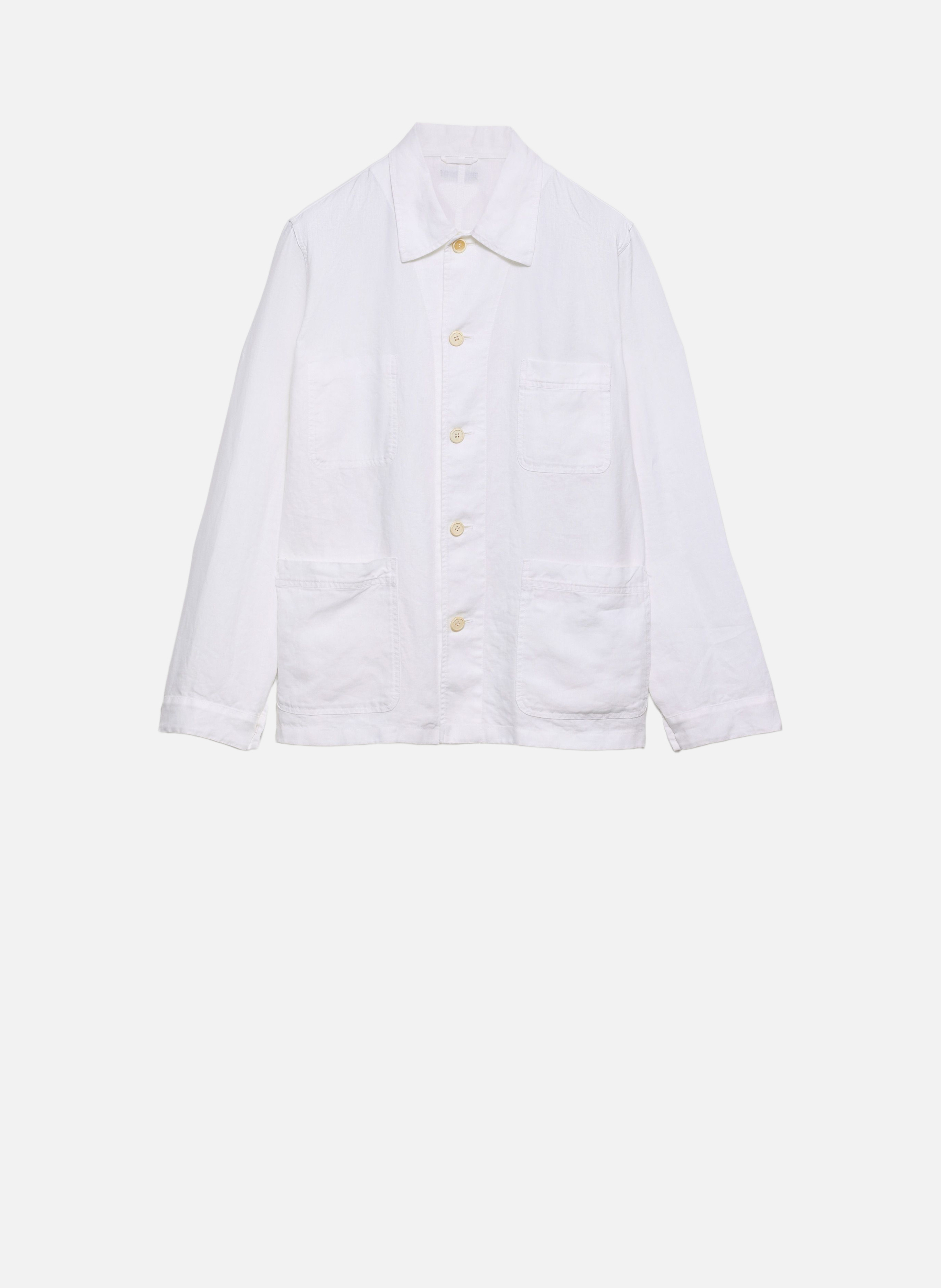 Veste droite en lin PRADA Blanc