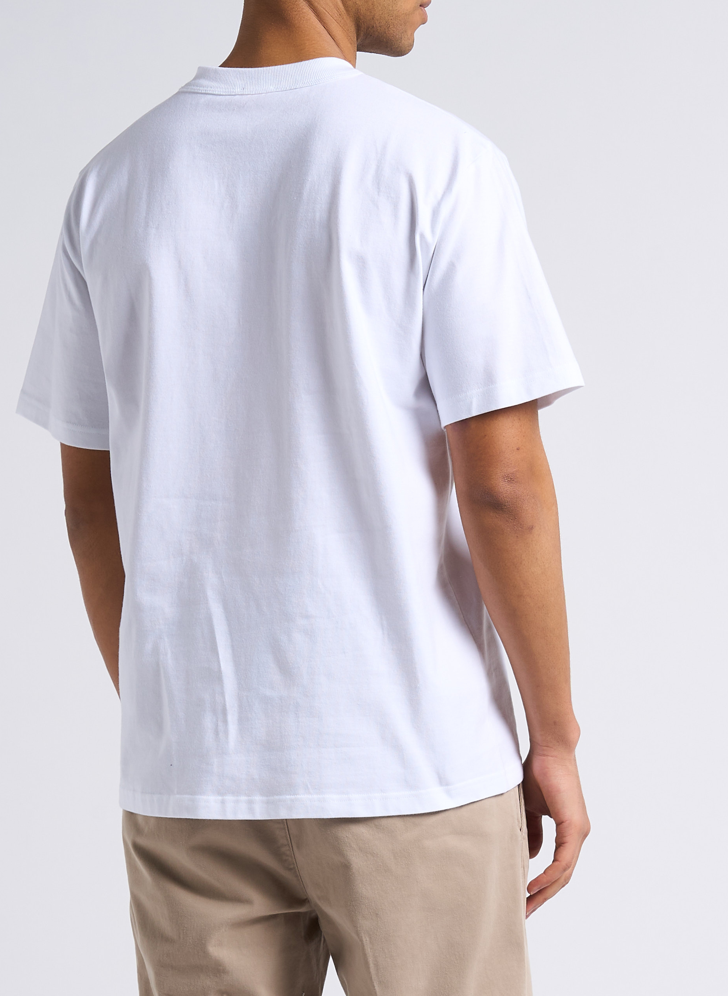Rechte T-shirt met ronde hals van biologisch katoen Callac ARMOR-LUX Wit