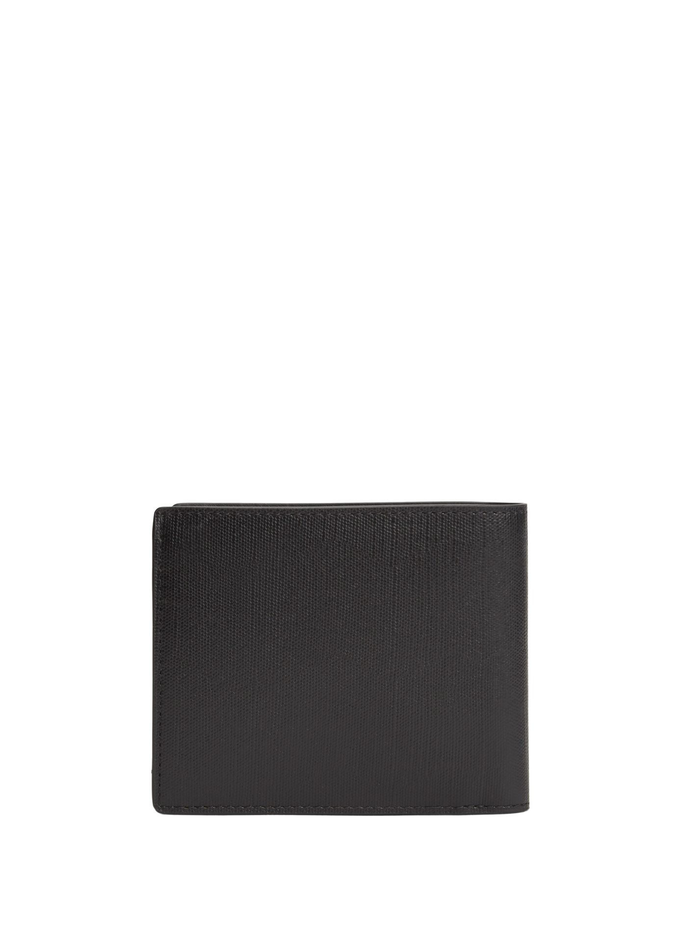 Textured leather flap wallet TOMMY HILFIGER Black
