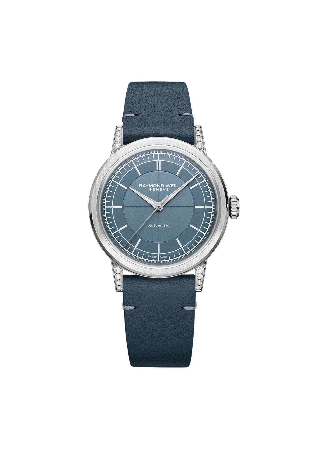 Montre automatique Millesime Central Seconds en cuir RAYMOND WEIL Bleu
